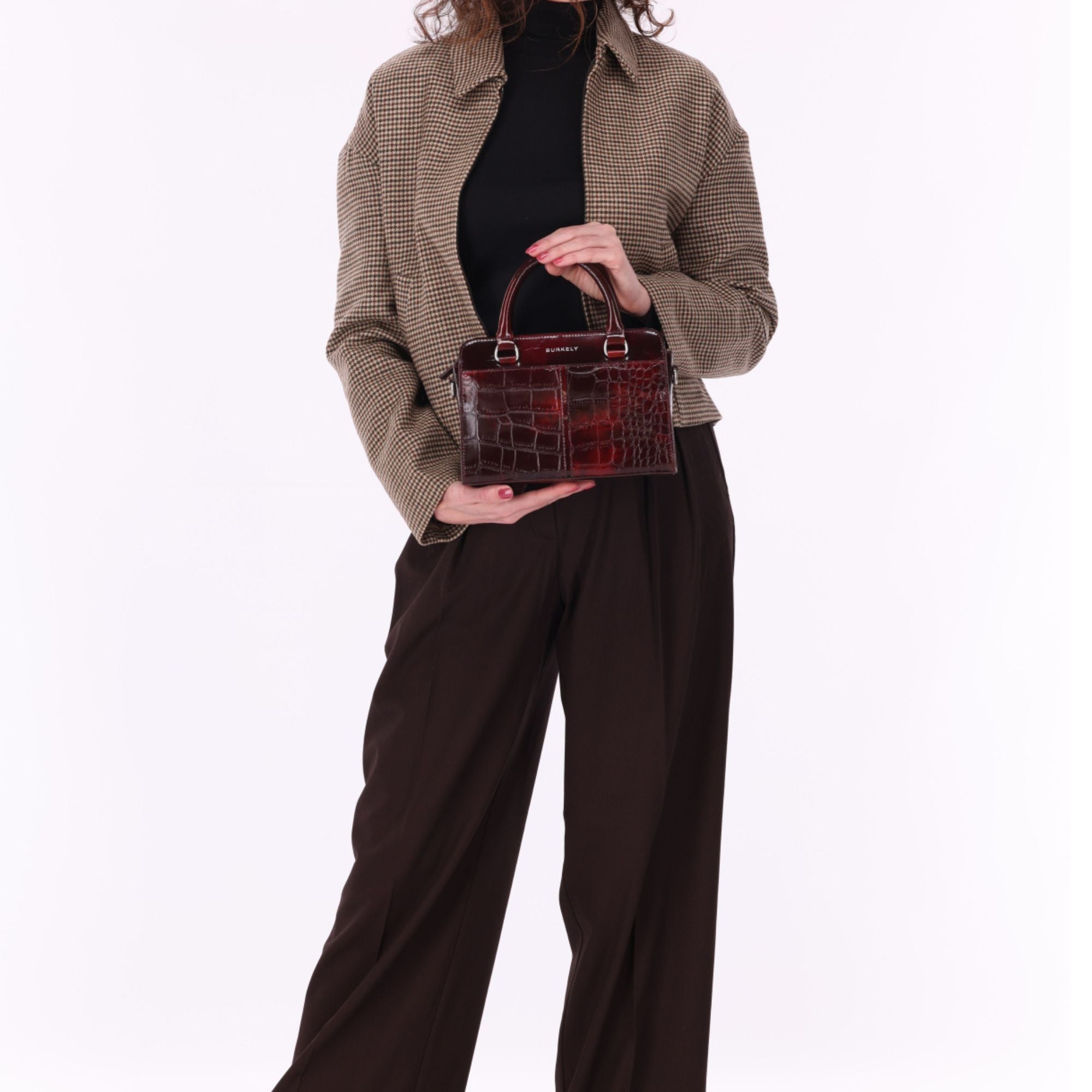 Burkely Handväska Cool Colbie croco burgundy