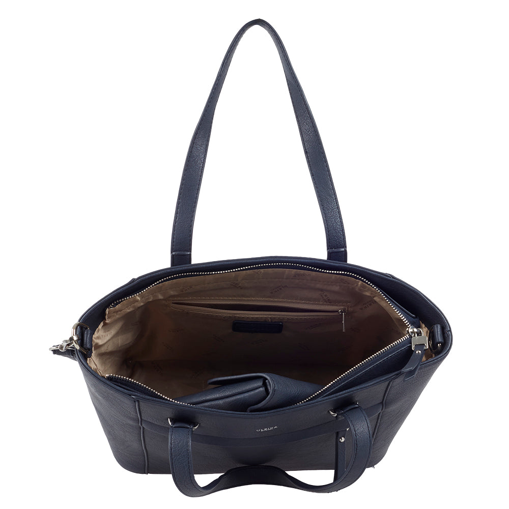 Ulrika Design Handväska 2 in 1 marinblå