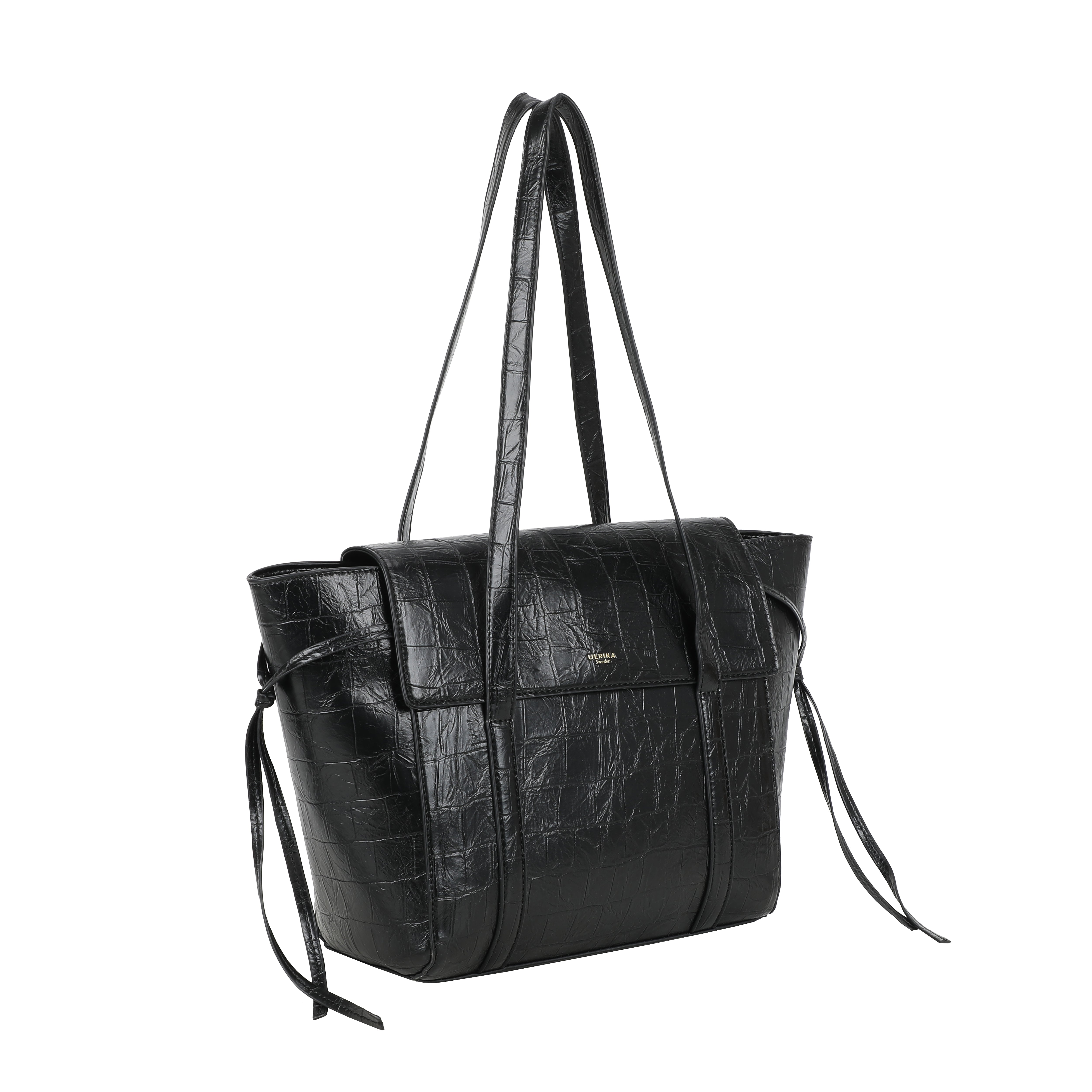 Ulrika Design Tote Croco svart