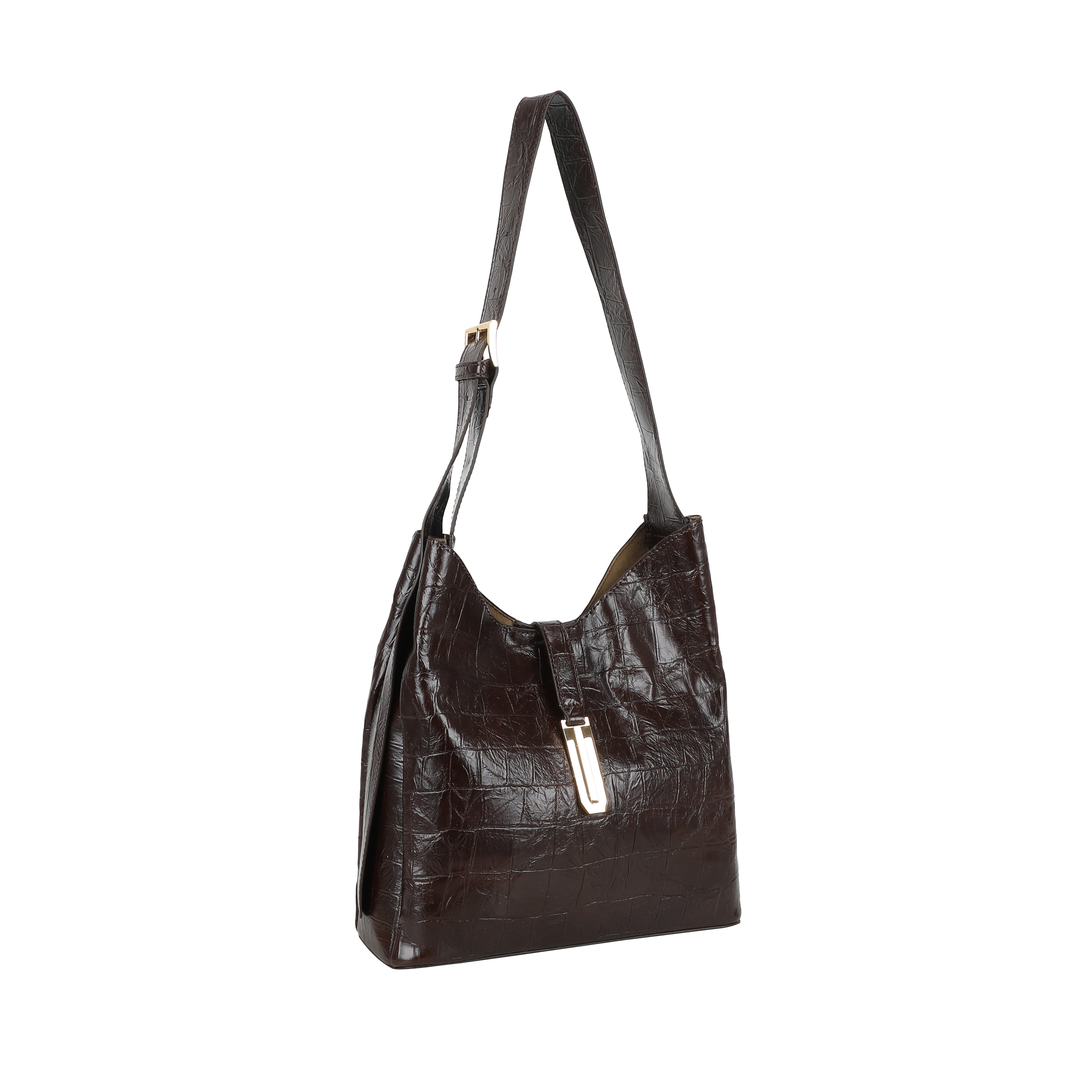 Ulrika Design Bucketbag Croco brun