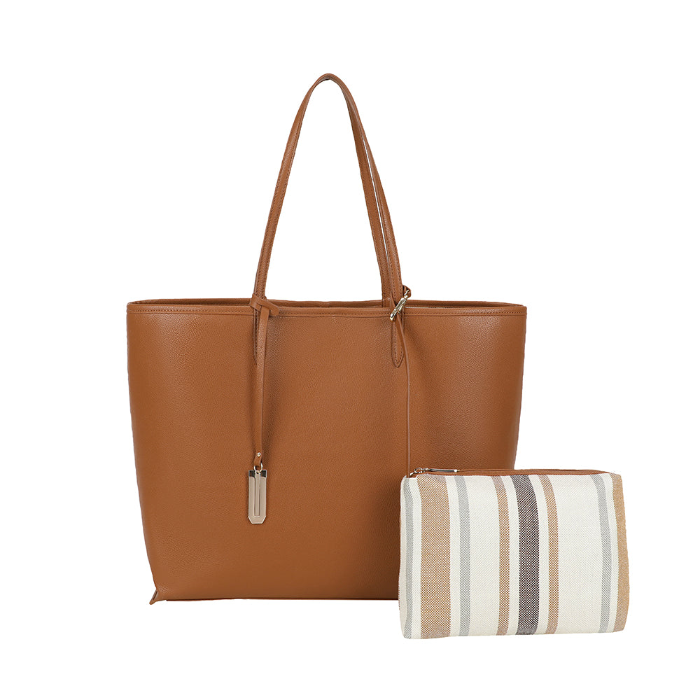 Ulrika Design Tote Reversible cognac