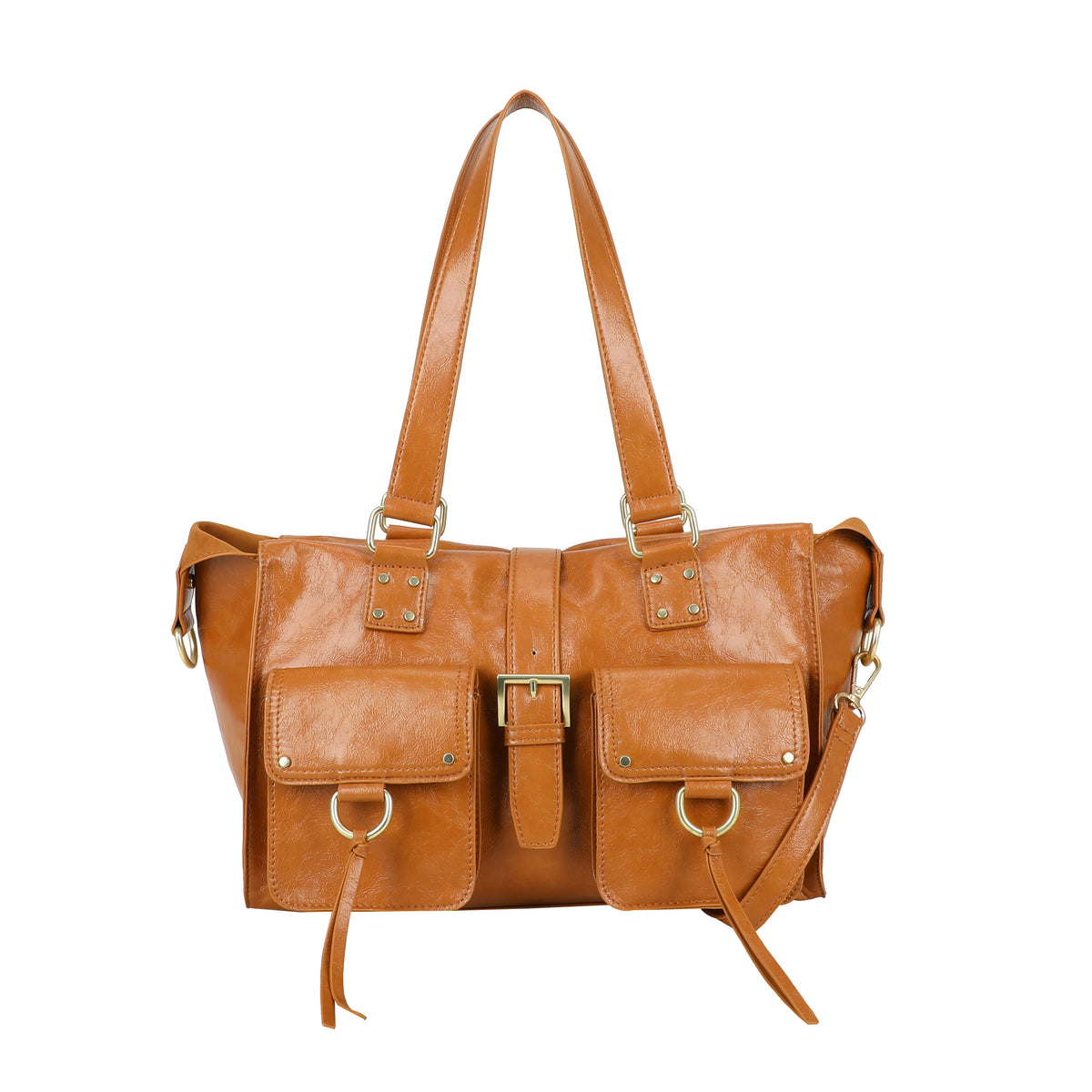 Ulrika Design Handväska Shine cognac