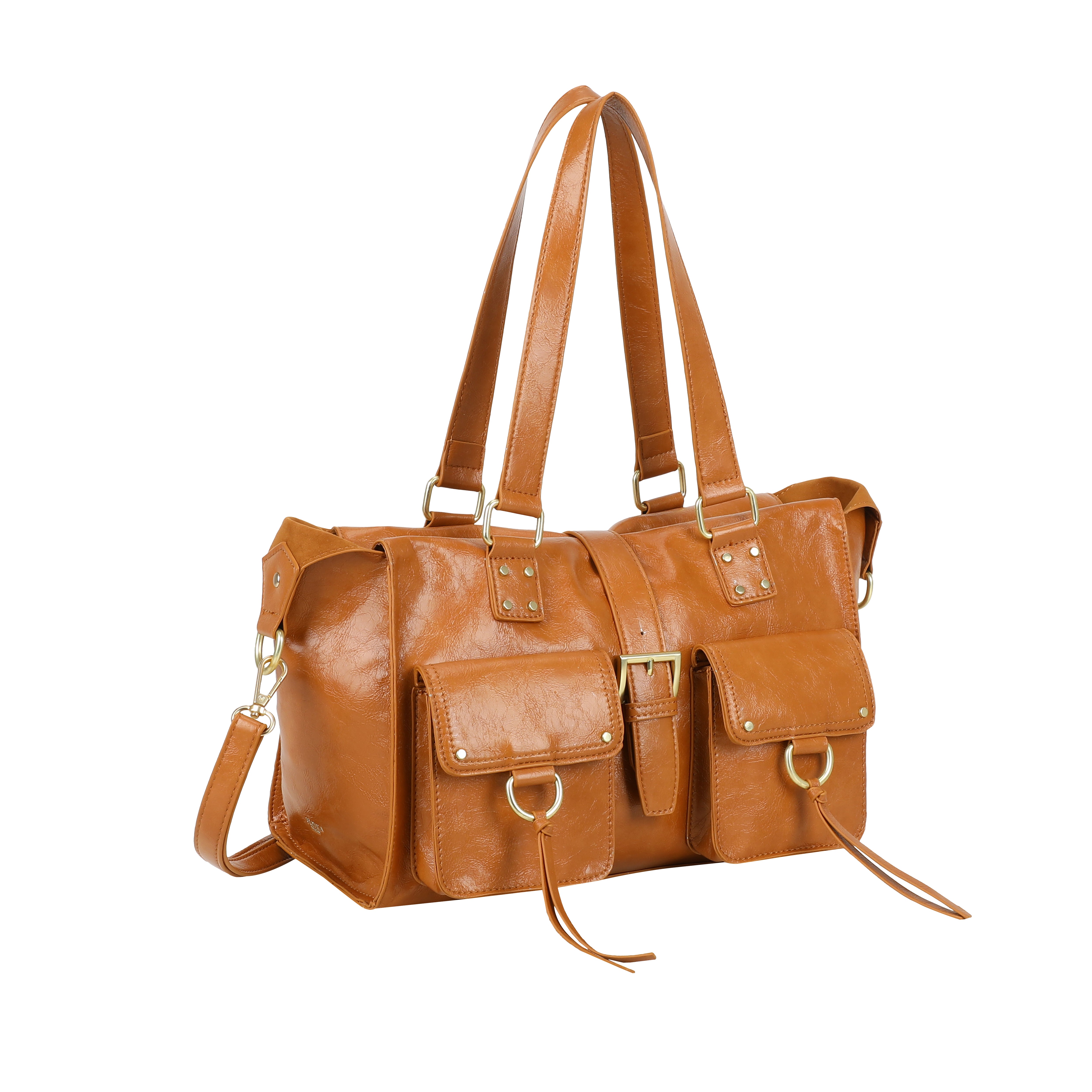 Ulrika Design Handväska Shine cognac