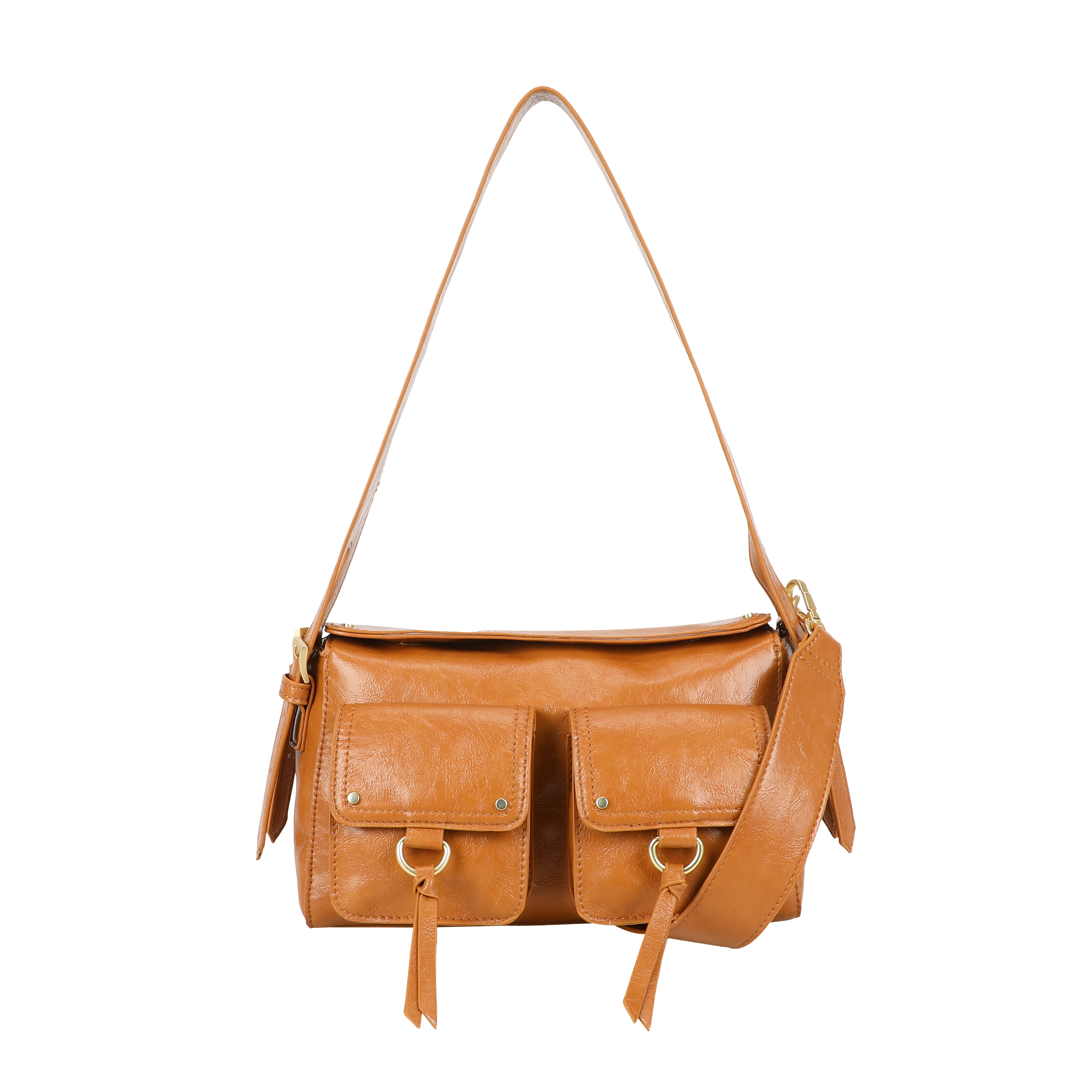 Ulrika Design Axelväska Shine cognac