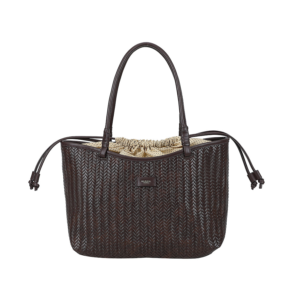Ulrika Design Totebag Braid mörkbrun