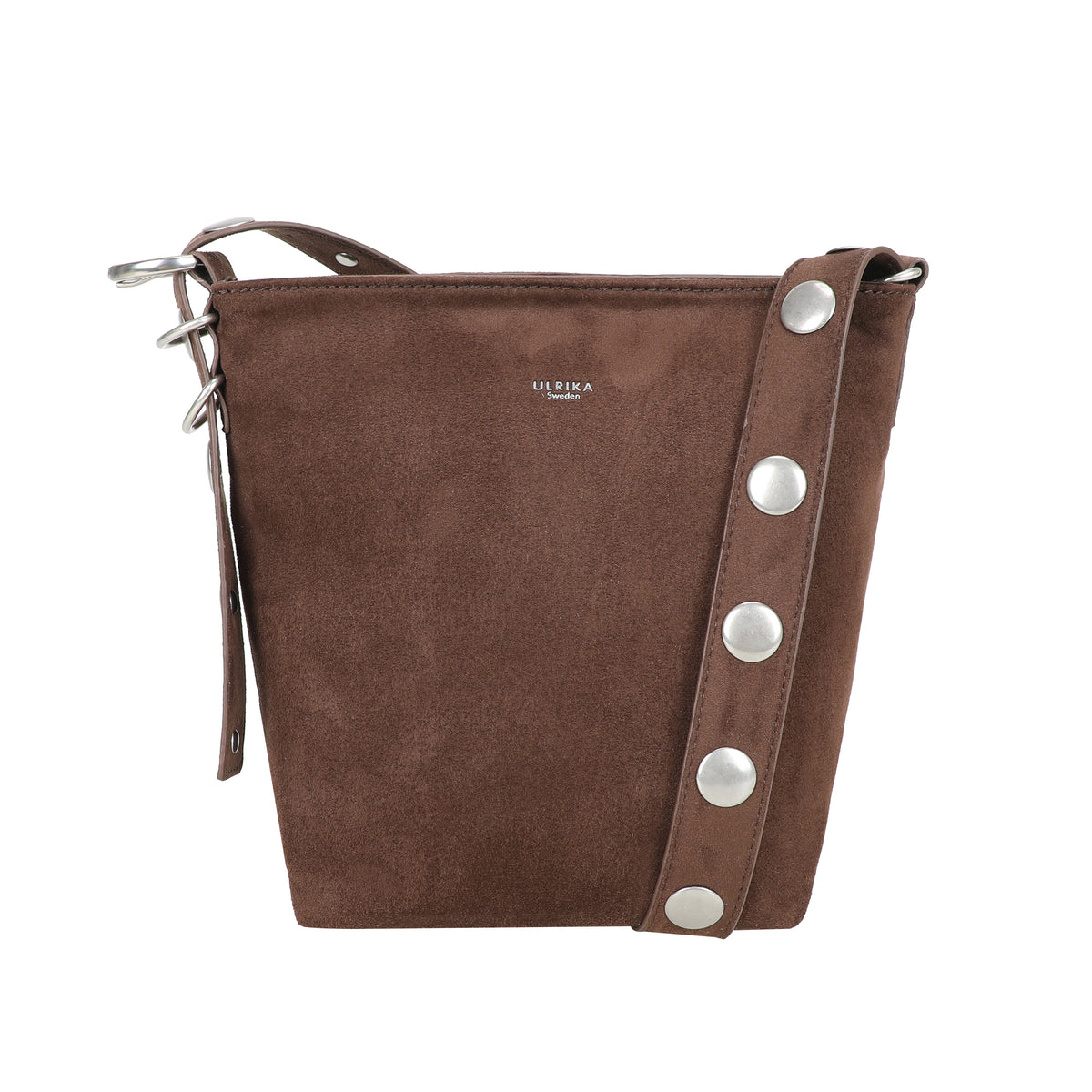 Ulrika Design Axelväska Suede stuts brun
