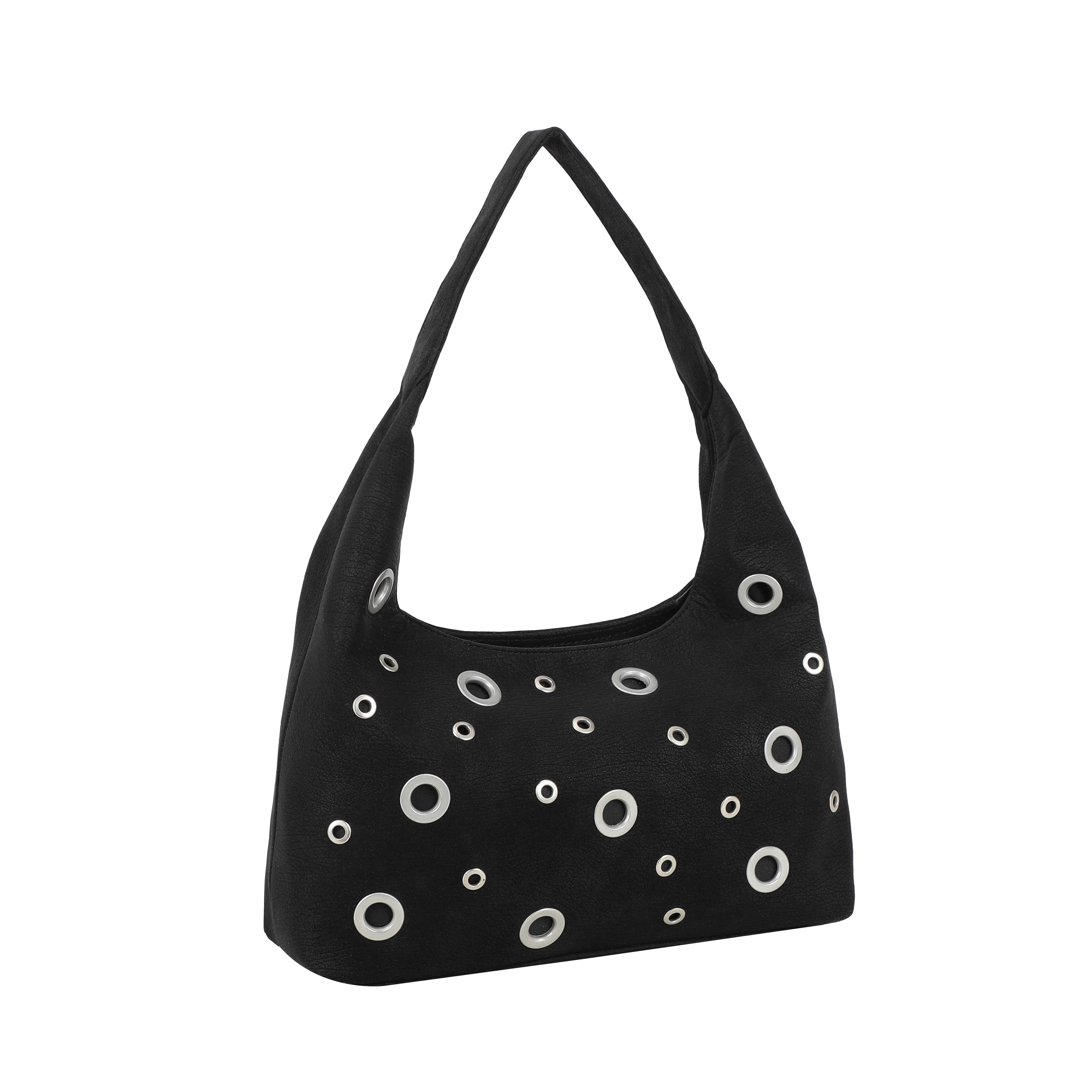 Ulrika Design Handväska Suede stuts svart