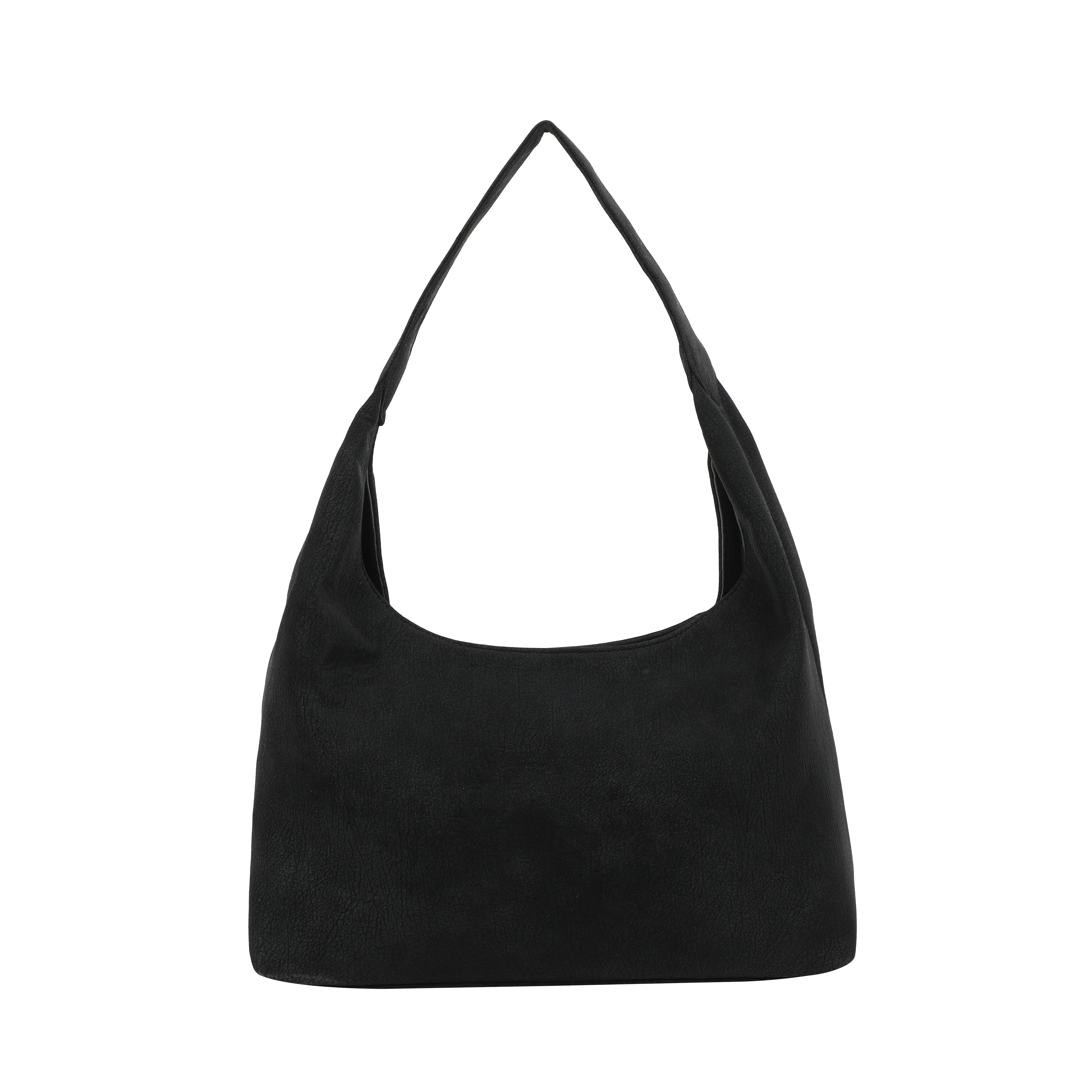Ulrika Design Handväska Suede stuts svart