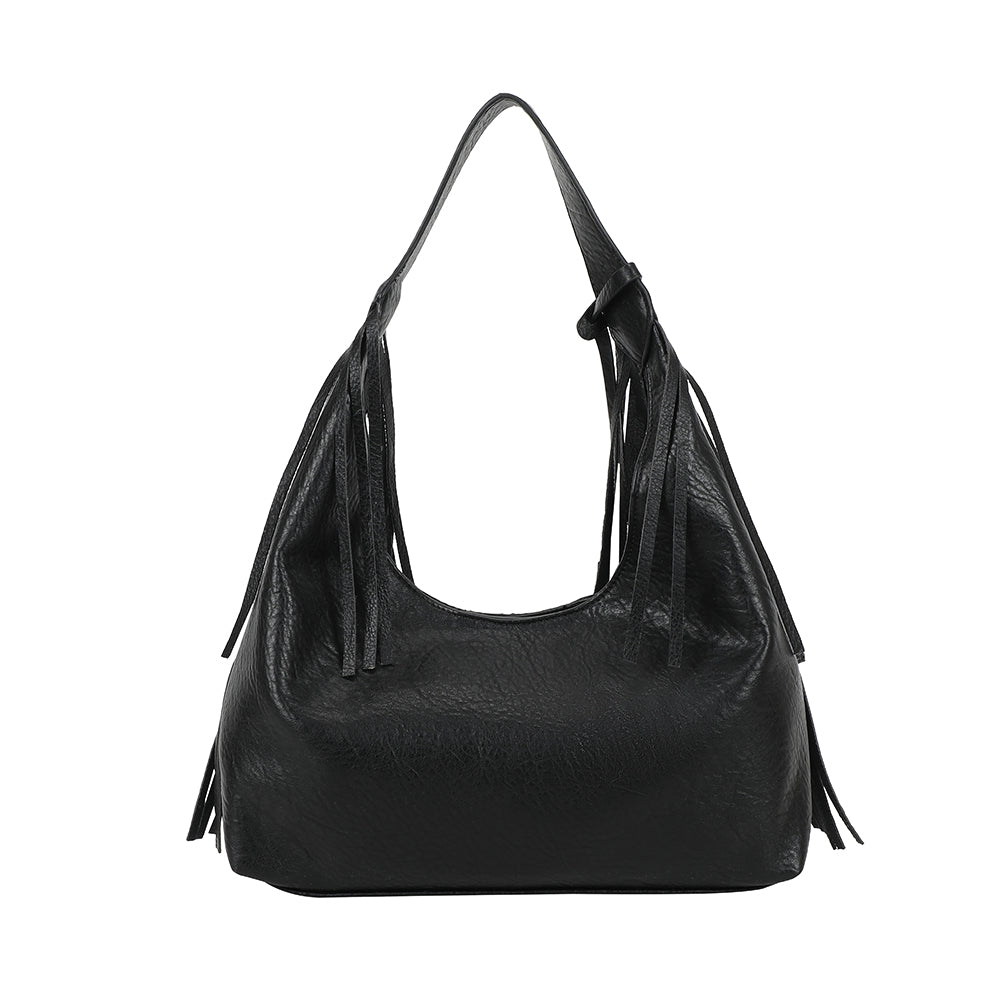 Ulrika Design Fransväska Suede svart