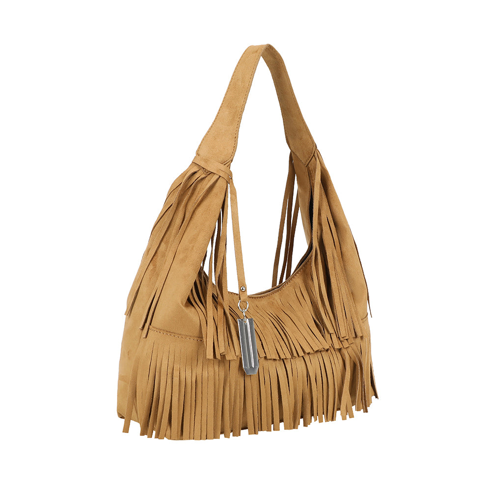 Ulrika Design Fransväska Suede camel