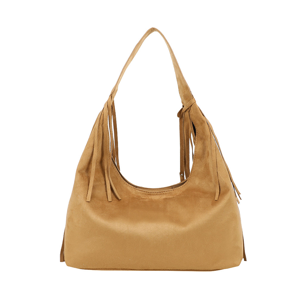 Ulrika Design Fransväska Suede camel