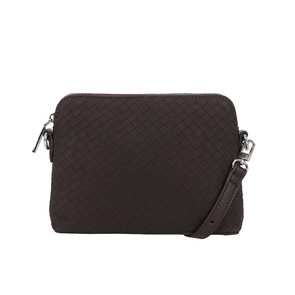 Ulrika Design Axelväska Braid mörkbrun