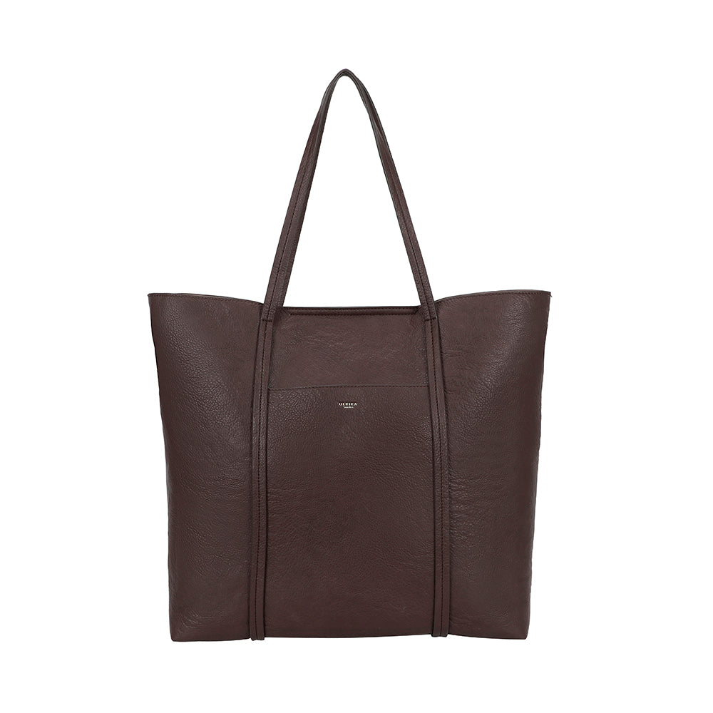 Ulrika Design Shopper Pocket mörkbrun
