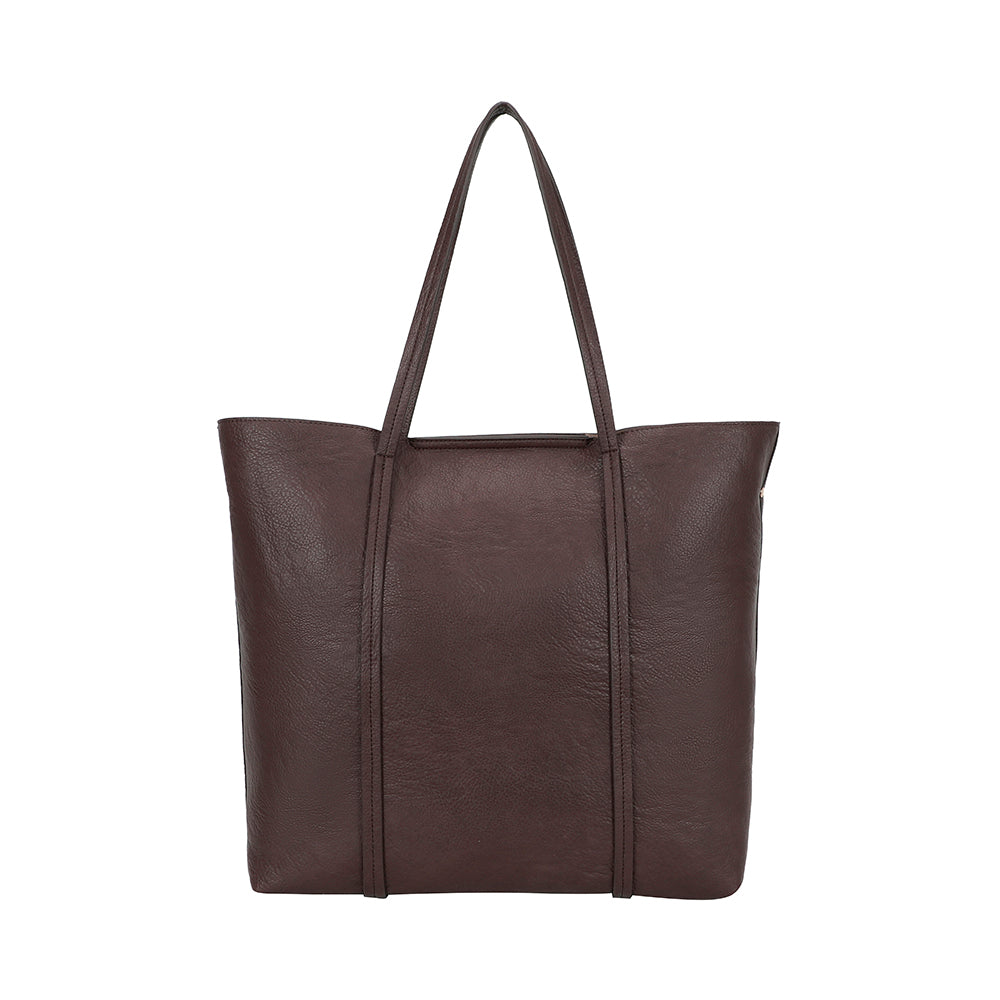 Ulrika Design Shopper Pocket mörkbrun