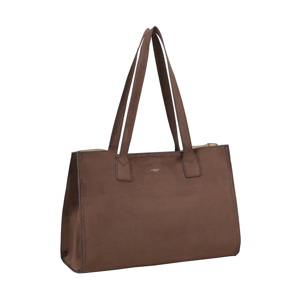 Ulrika Design Kasse Suede mörkbrun