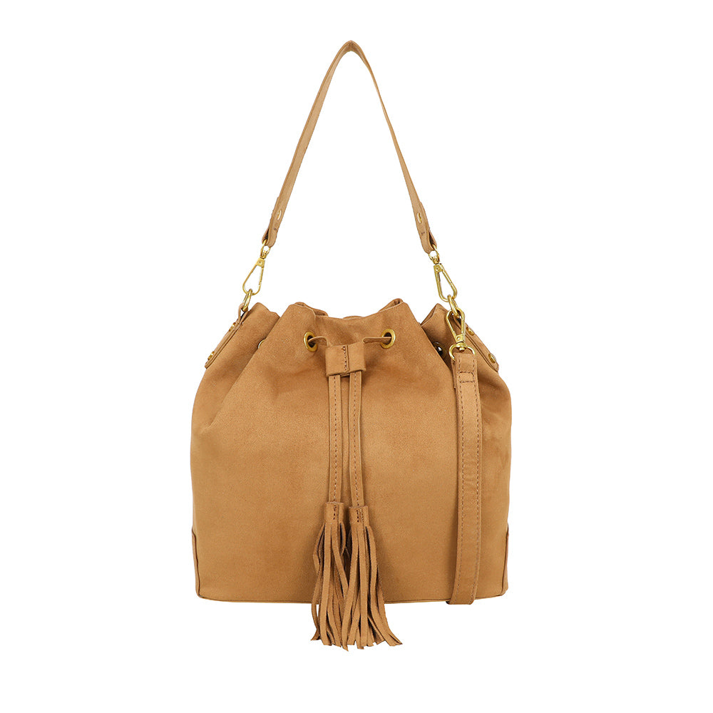 Ulrika Design Hinkväska Suede cognac