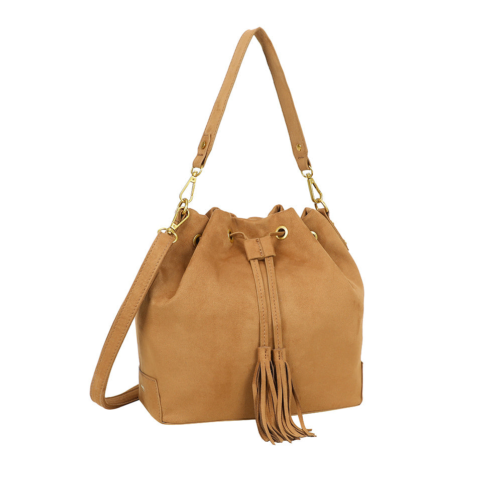 Ulrika Design Hinkväska Suede cognac