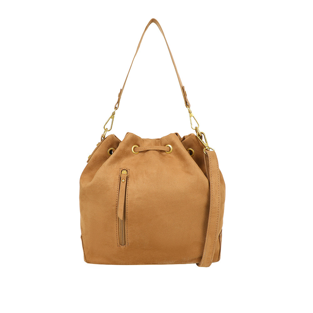 Ulrika Design Hinkväska Suede cognac