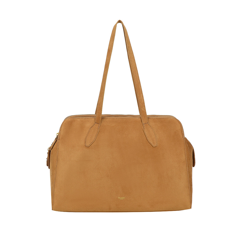 Ulrika Design Tote Suede cognac