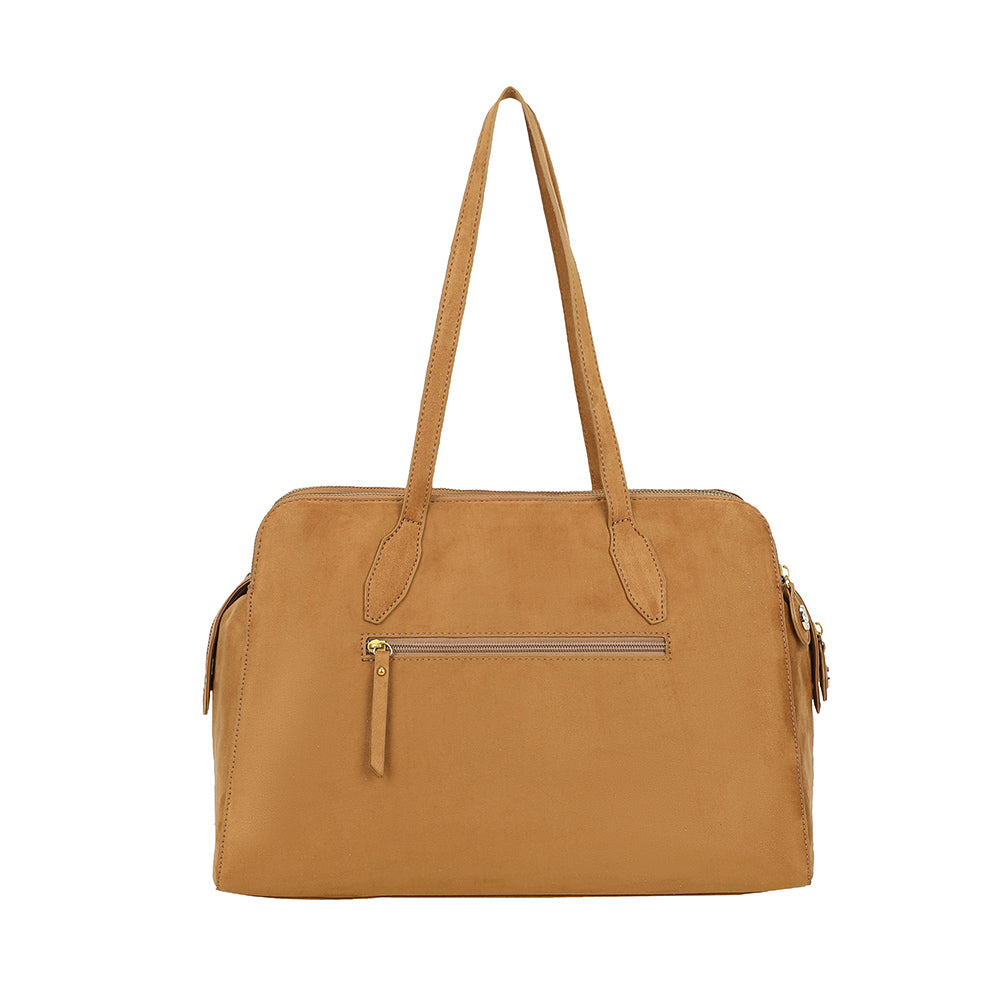 Ulrika Design Tote Suede cognac