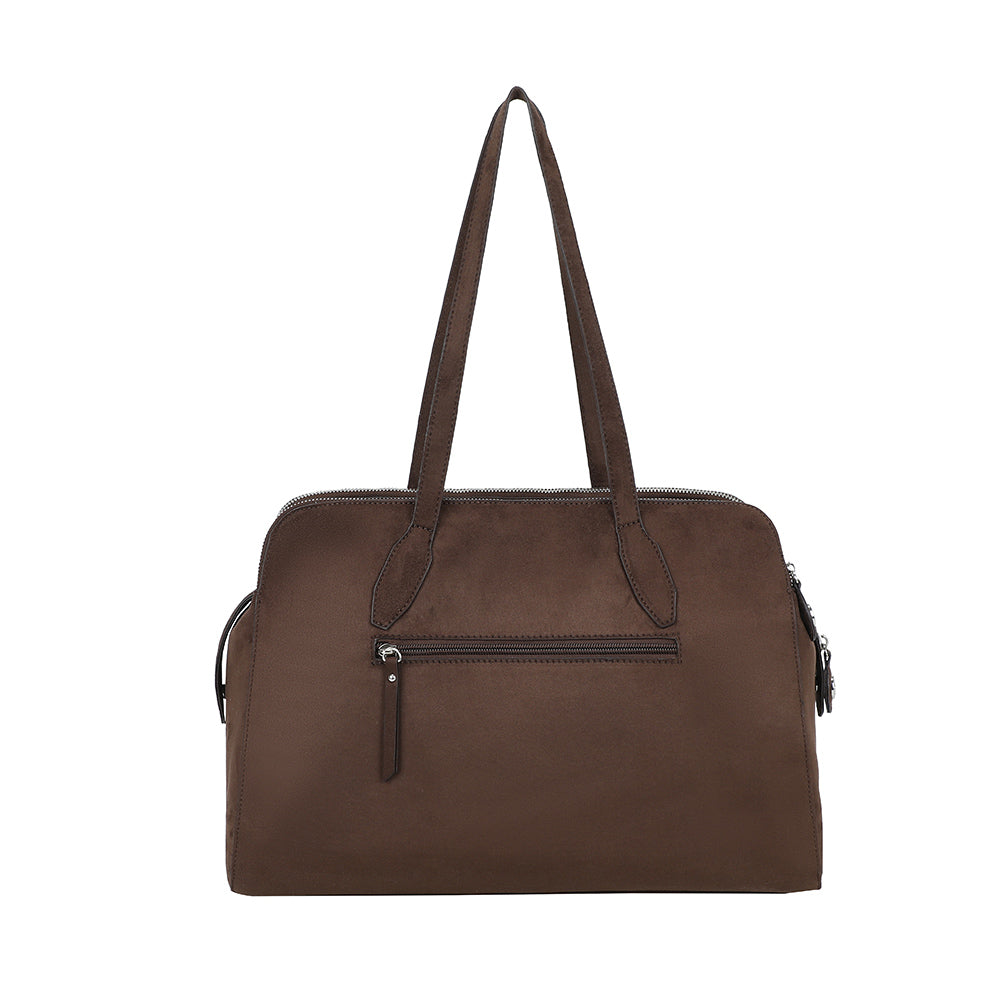 Ulrika Desigen Tote Suede mörkbrun