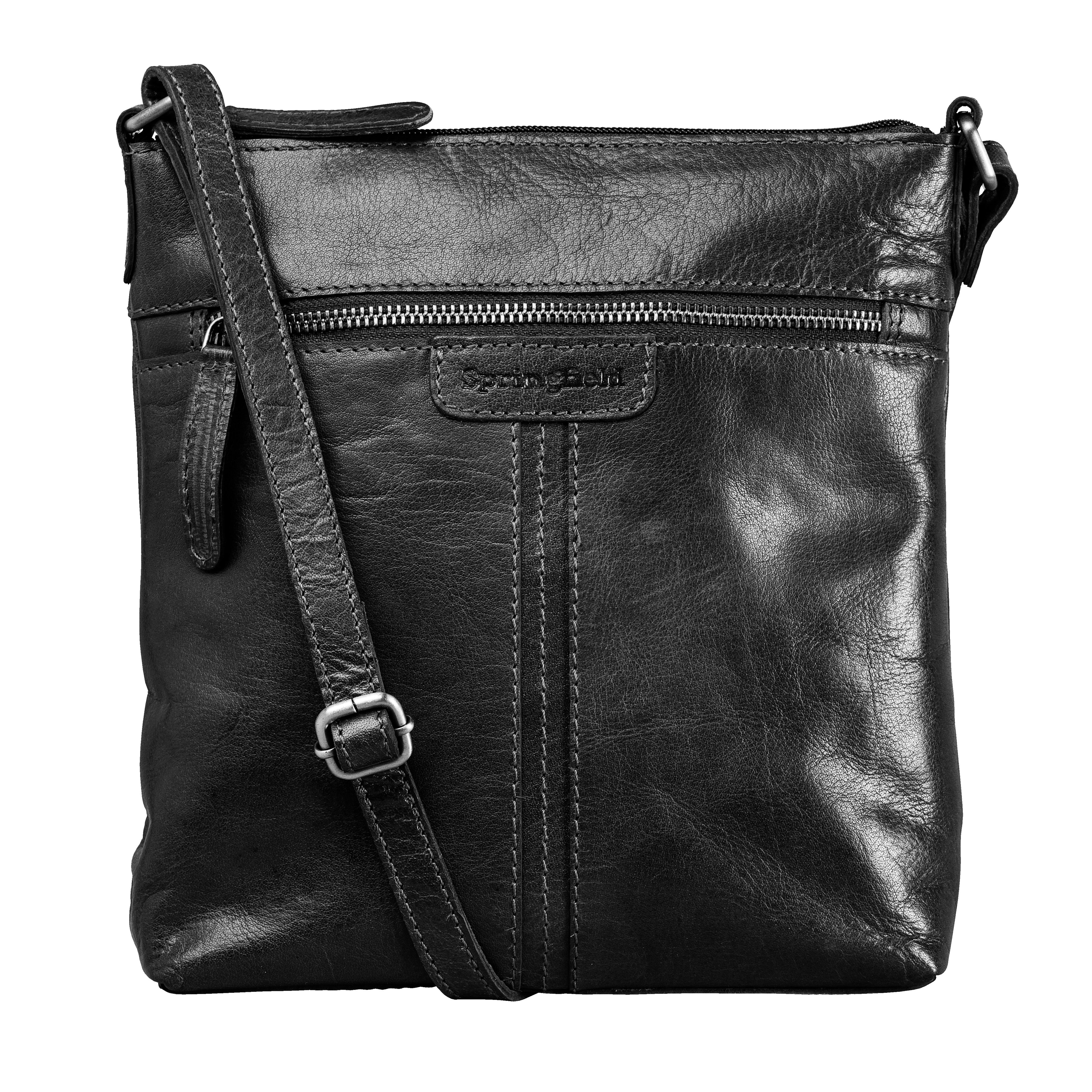 Springfield Axelväska skinn svart