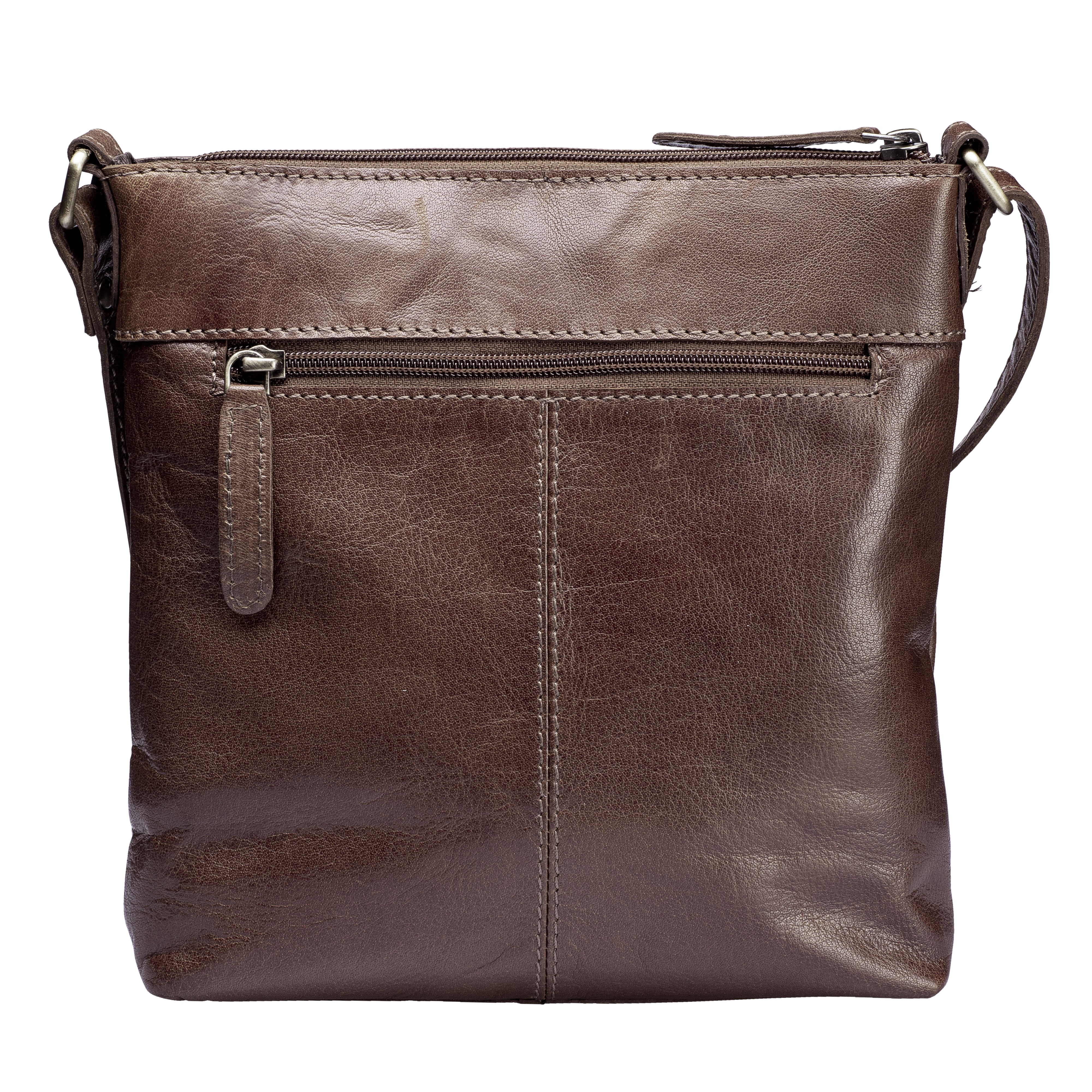 Springfield Axelväska skinn mörkbrun