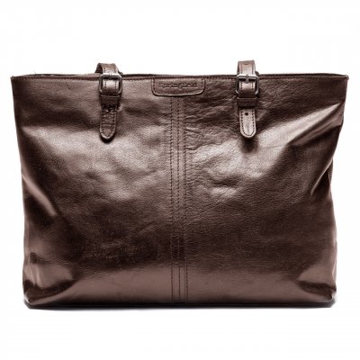 Springfield Shopper skinn mörkbrun