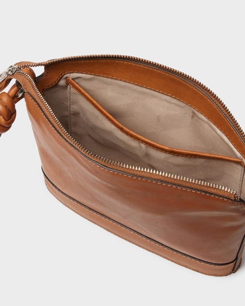 Saddler Axelväska Emali midbrown