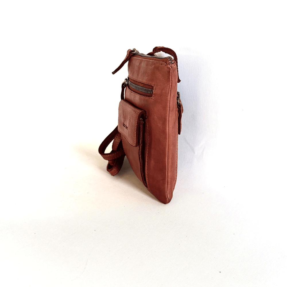 Luca Ferri Axelväska/mobilväska cognac