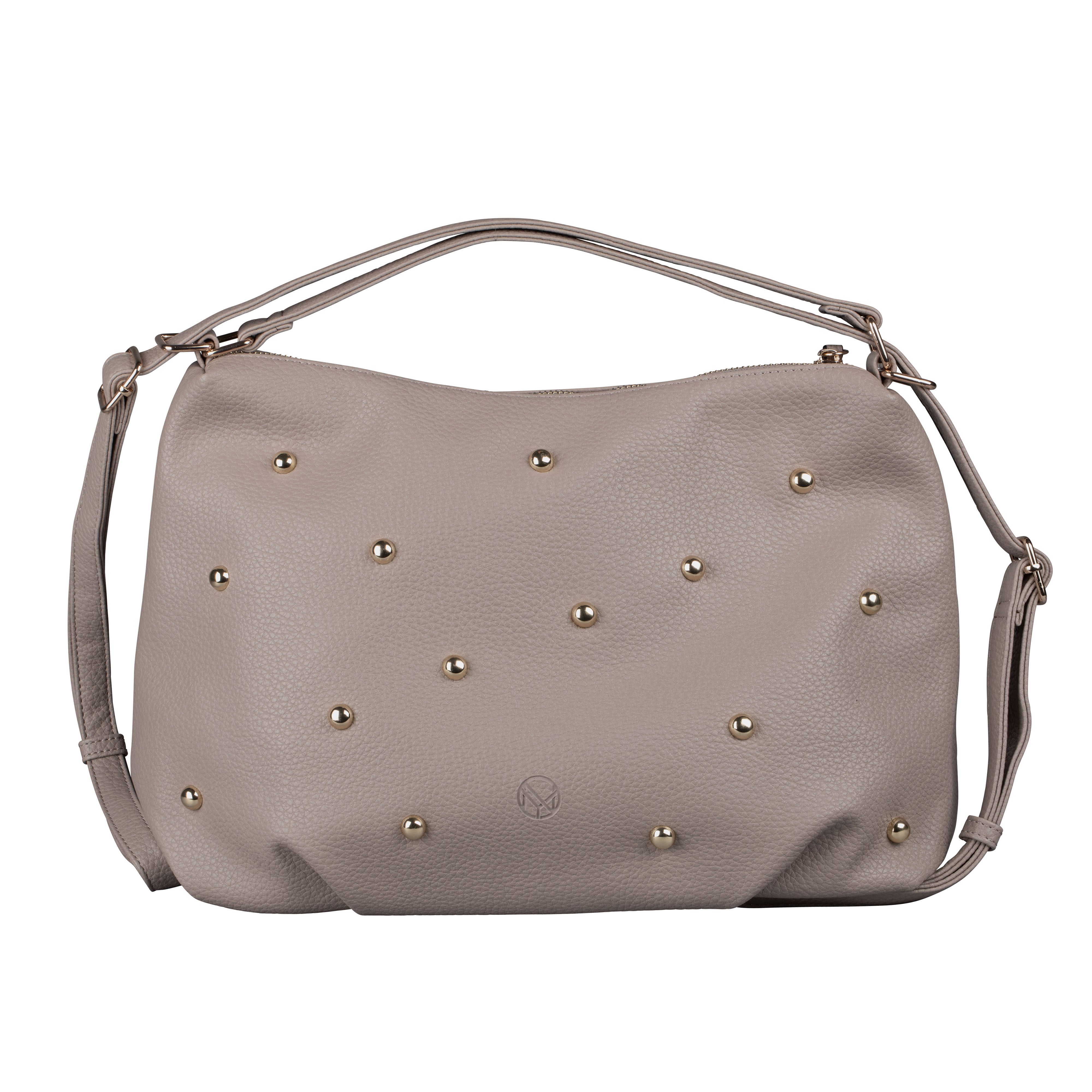 NYPD Axelväska med nitar beige