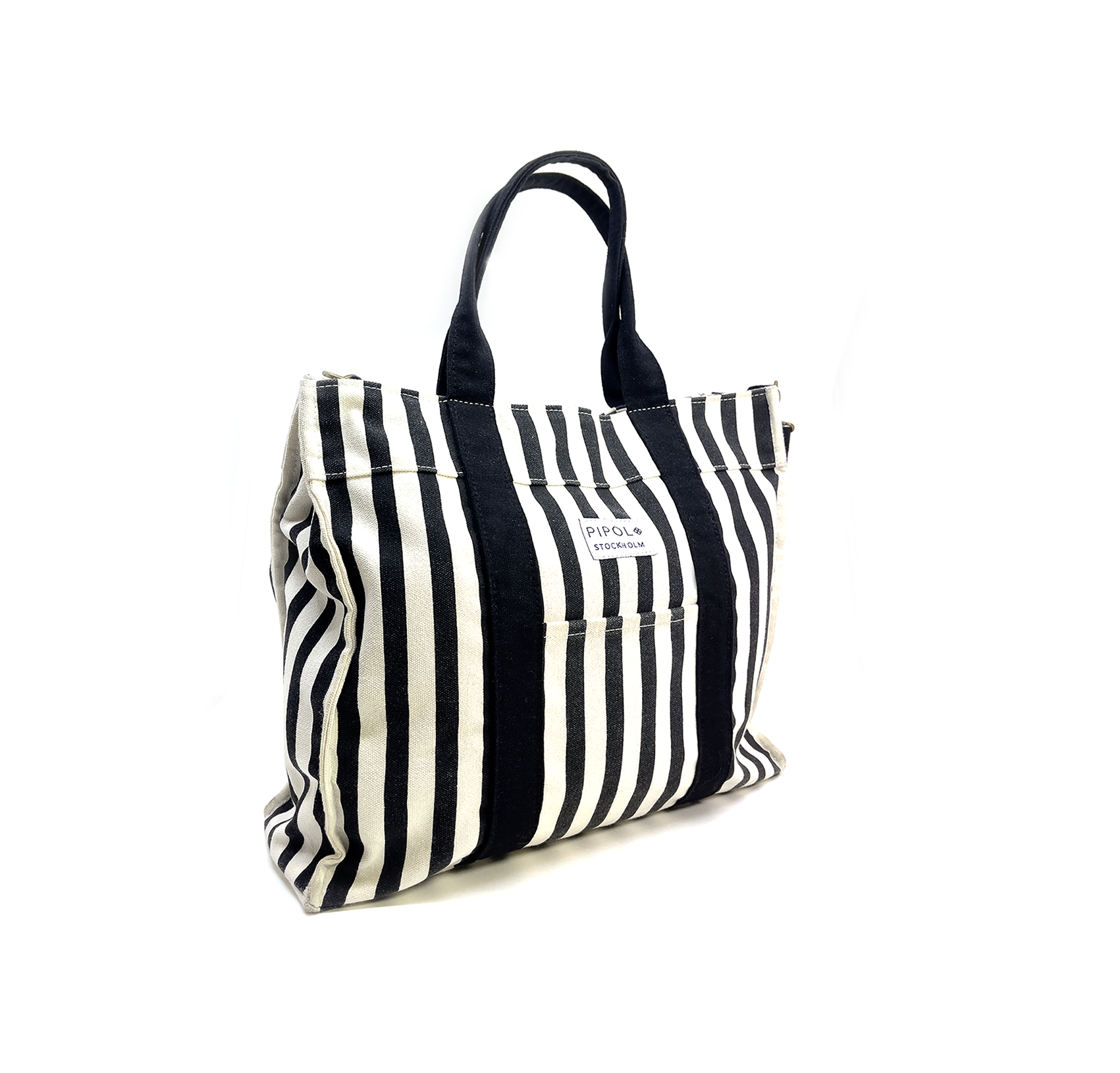 Pipol Tote bag canvas svart/vit
