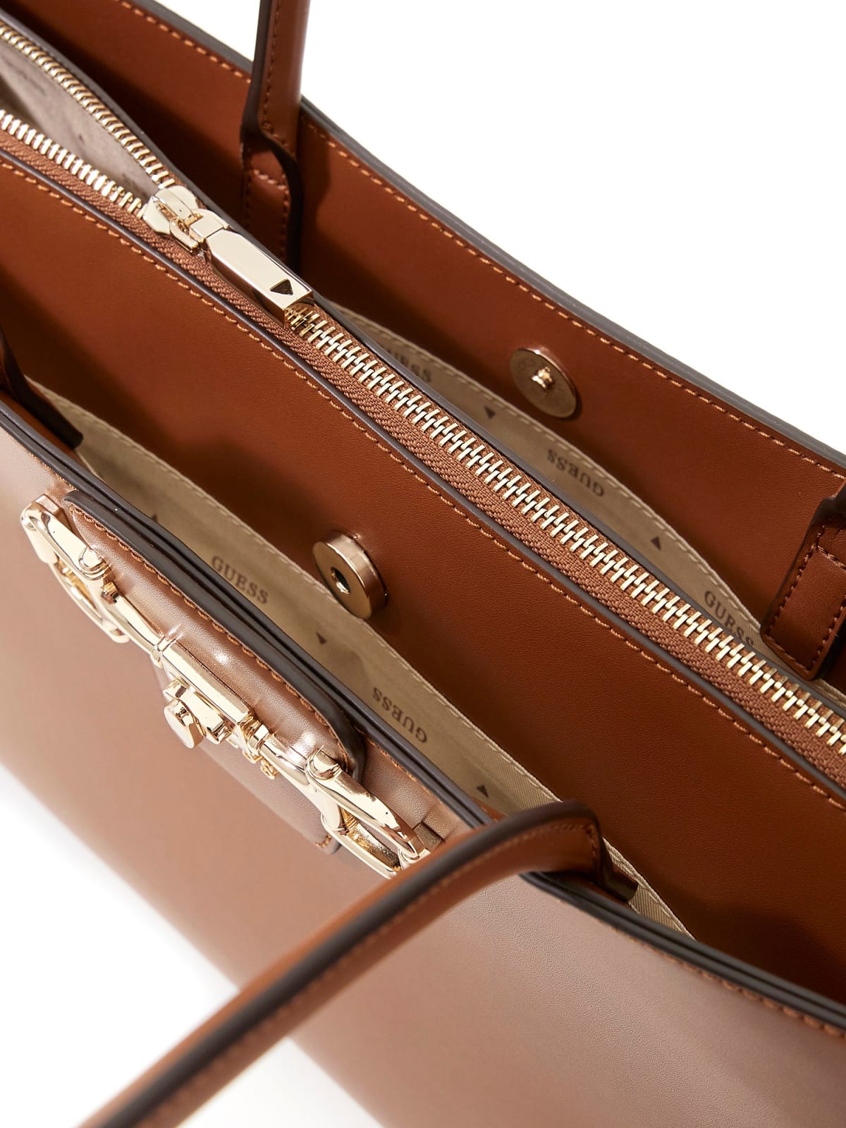 Guess Handbag Janie cognac