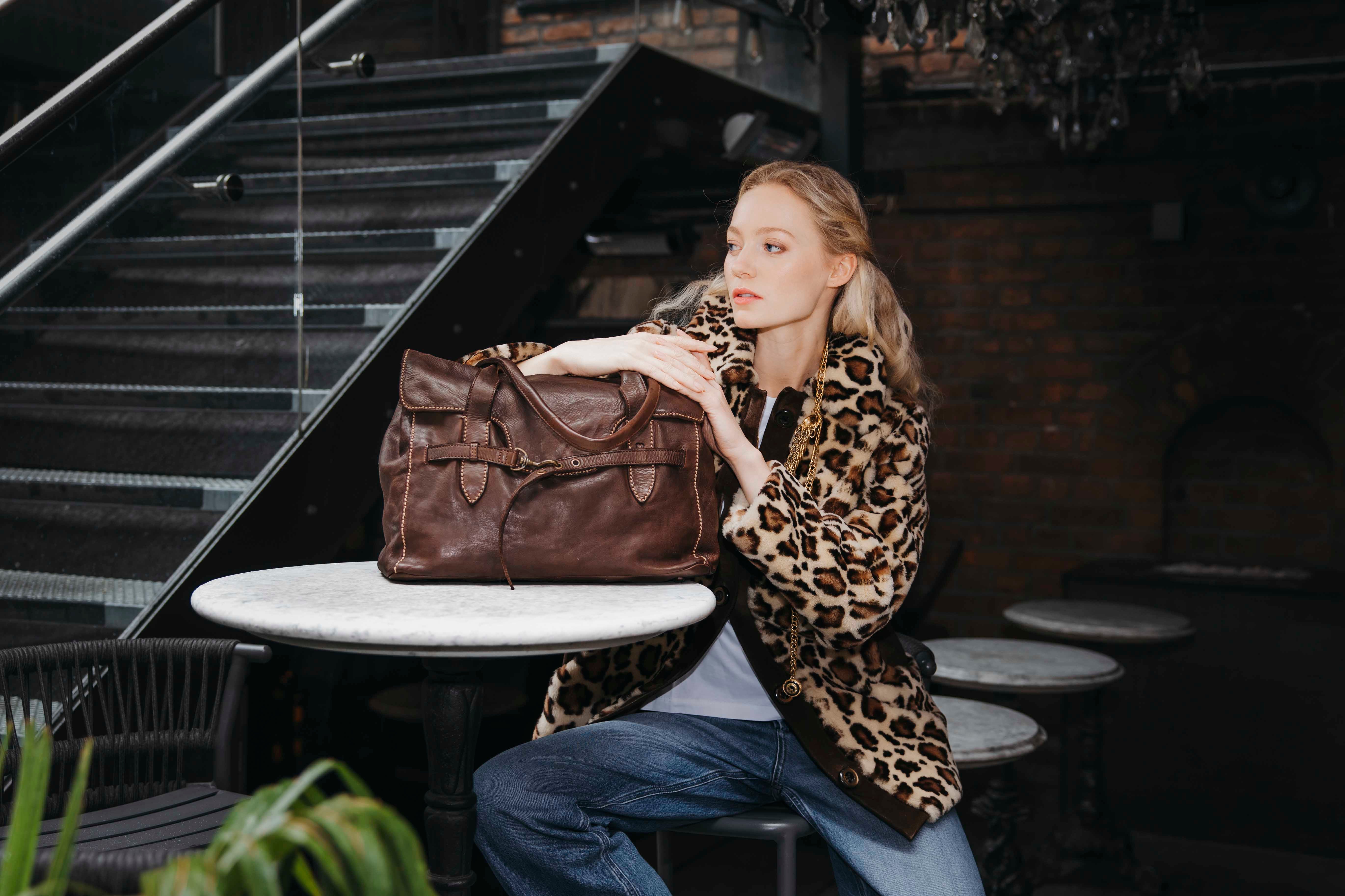 House of Nordic Handbag vintage mörkbrun