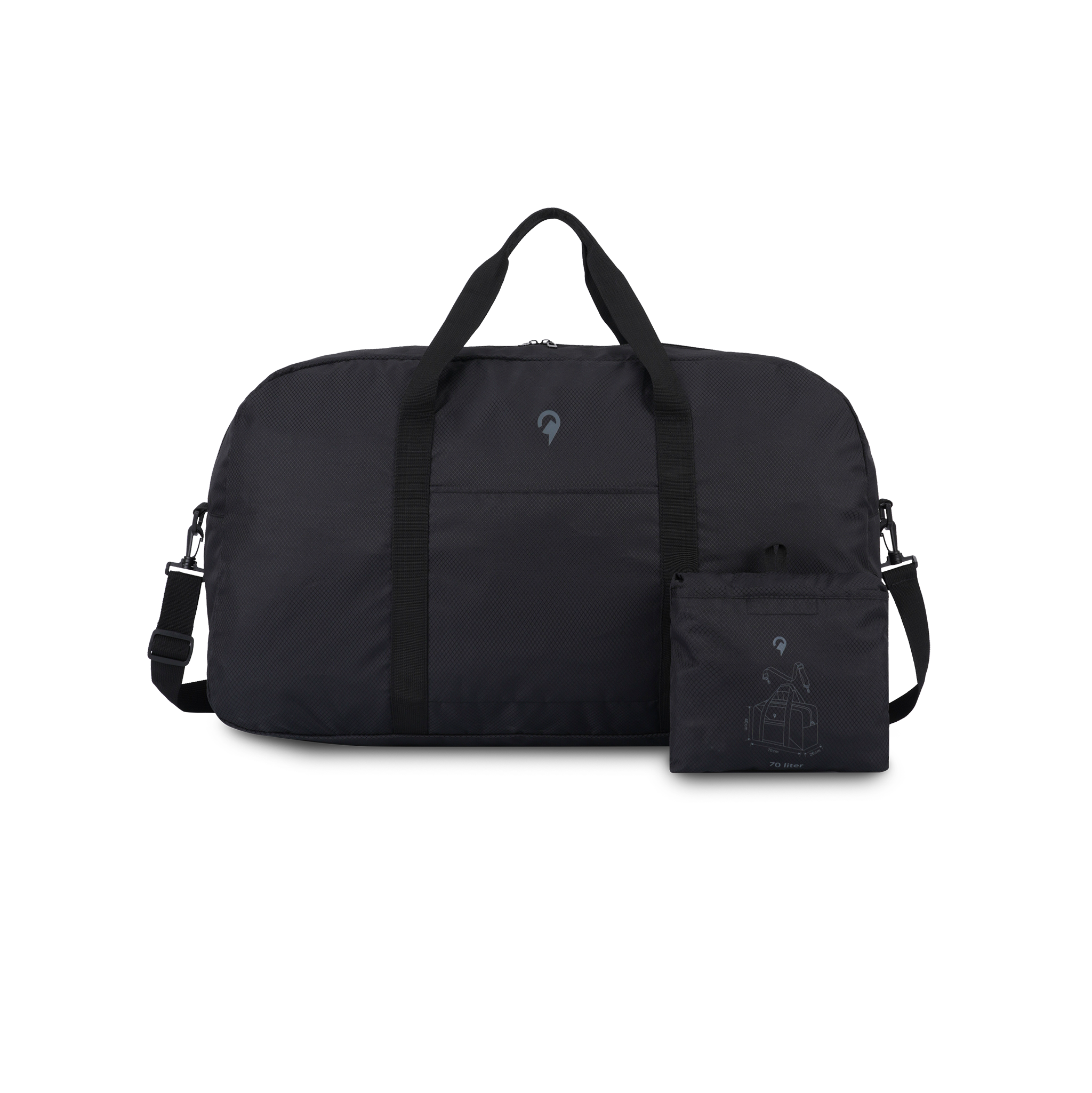 North Pioneer Bag foldlable L svart