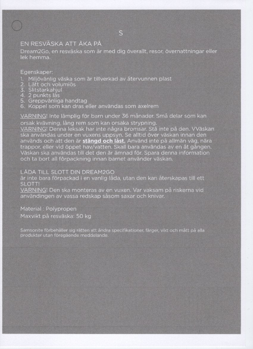 Samsonite Dream2go resväska glasskiosk