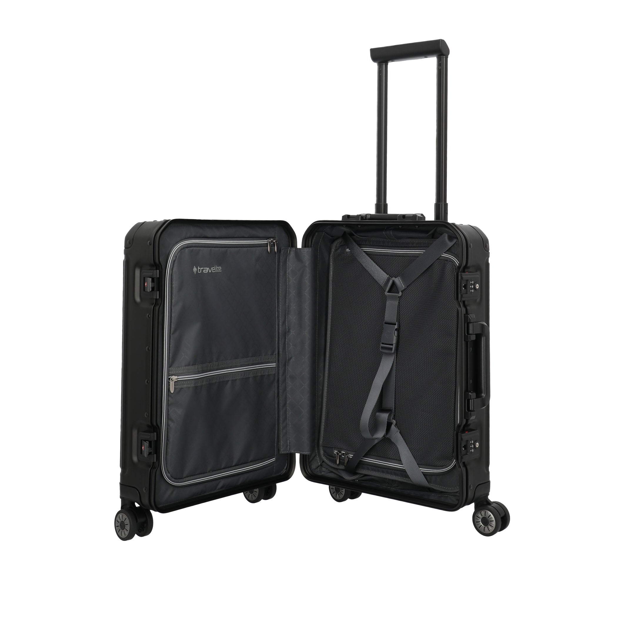 Travelite Next 2.0 S aluminium svart
