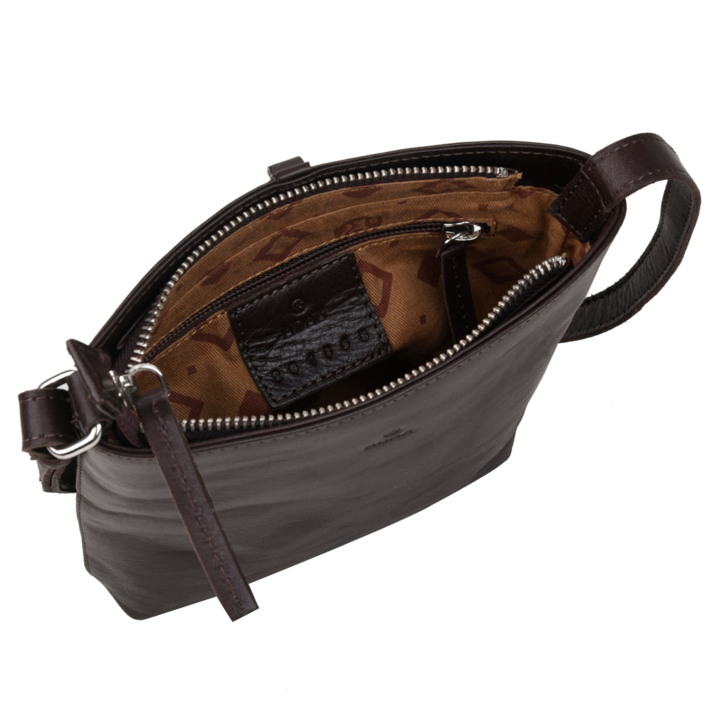 Adax Crossbody Daisy mörkbrun