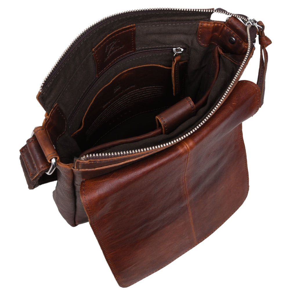 ADAX Crossbody Julian mörkbrun