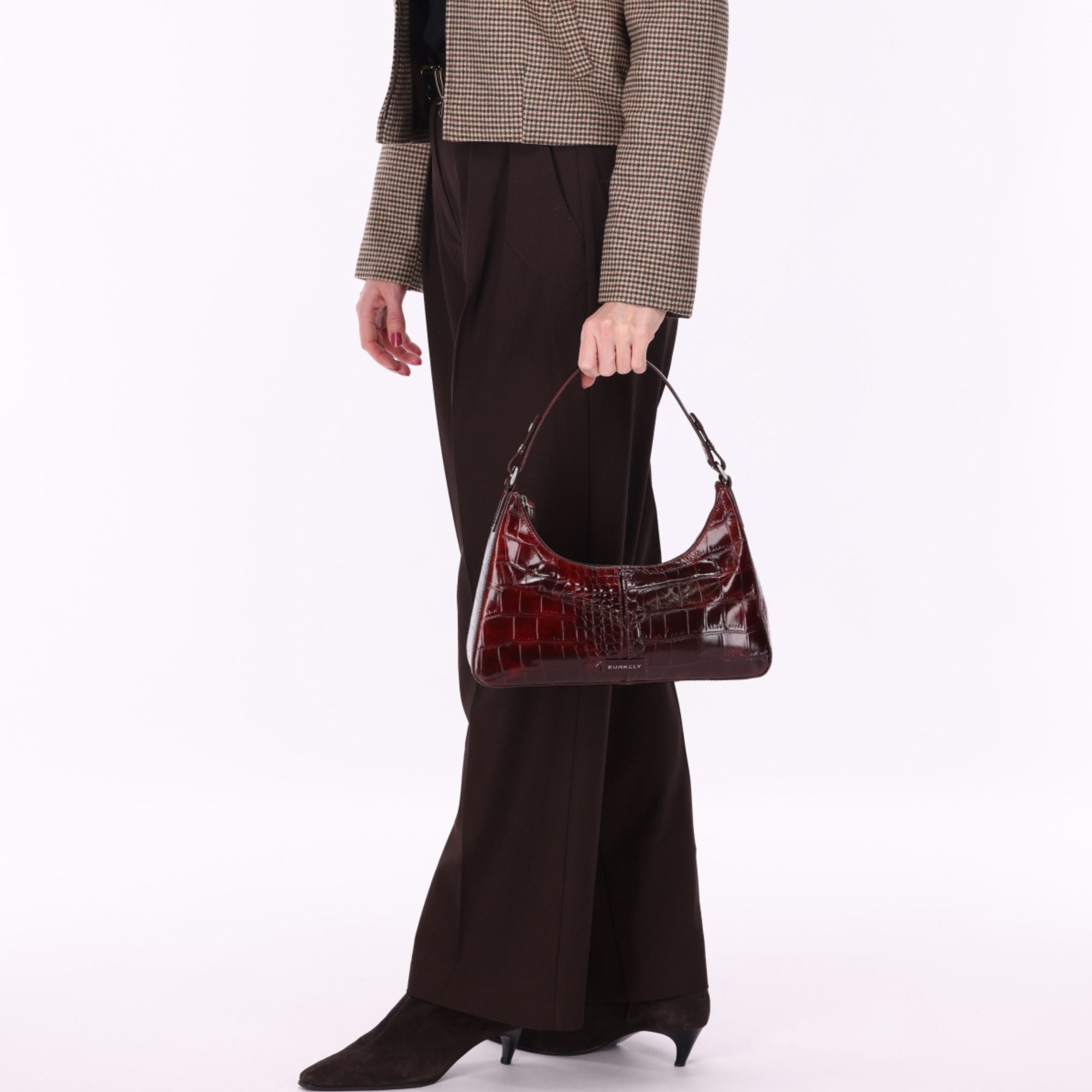 Burkely Axelväska Cool Colbie croco burgundy