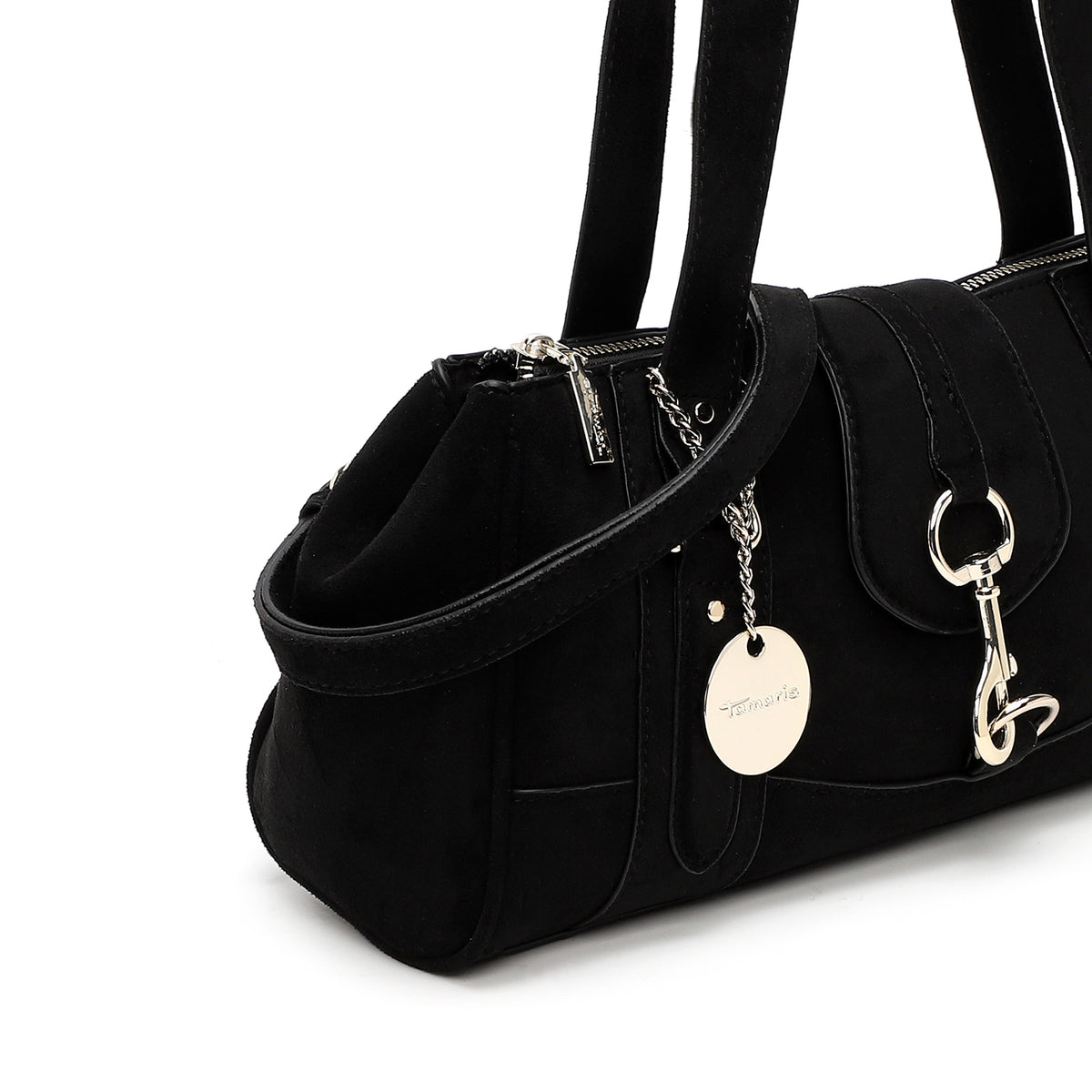 Tamaris Handväska Marina Suede svart