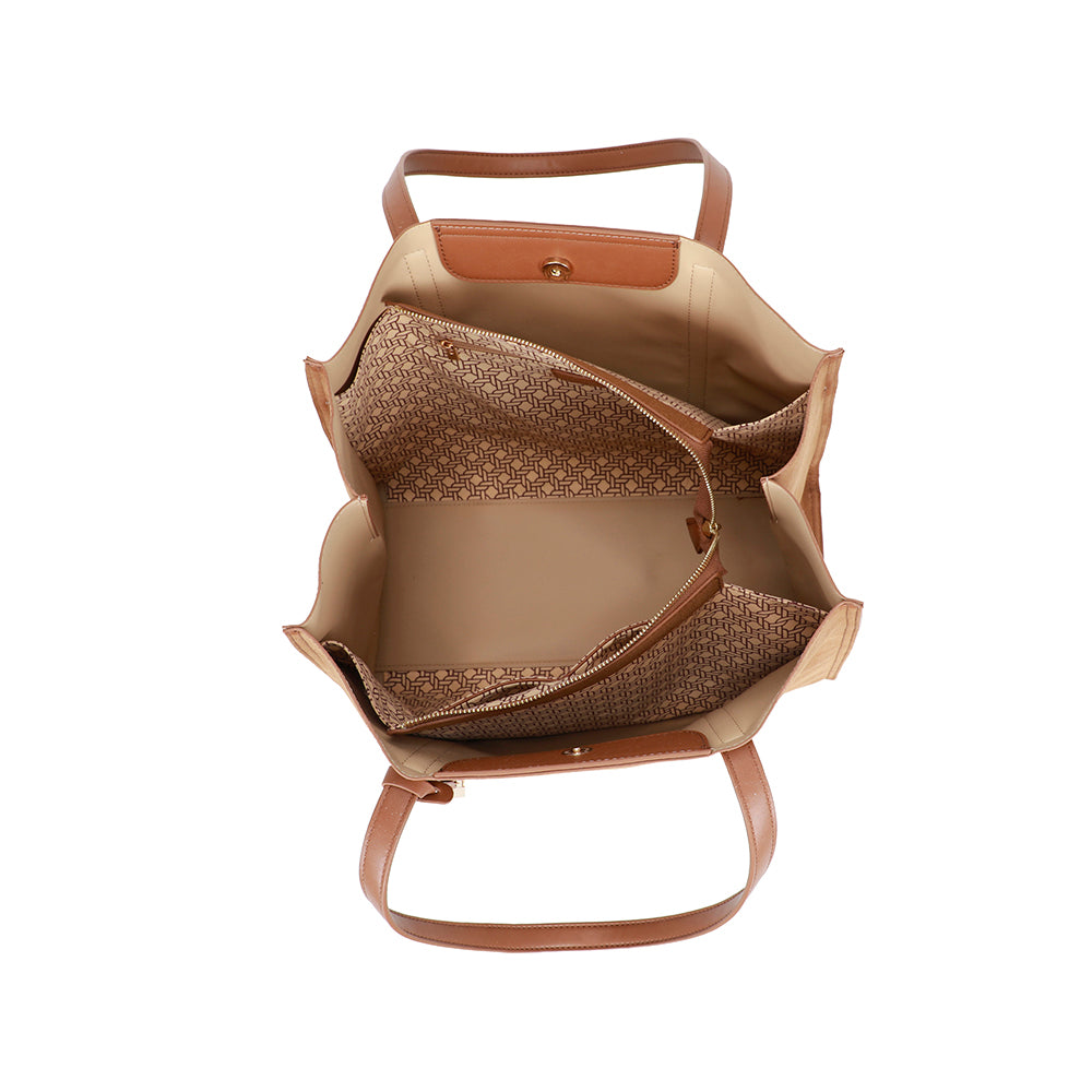 Ulrika Design Tote Gold Bar brun
