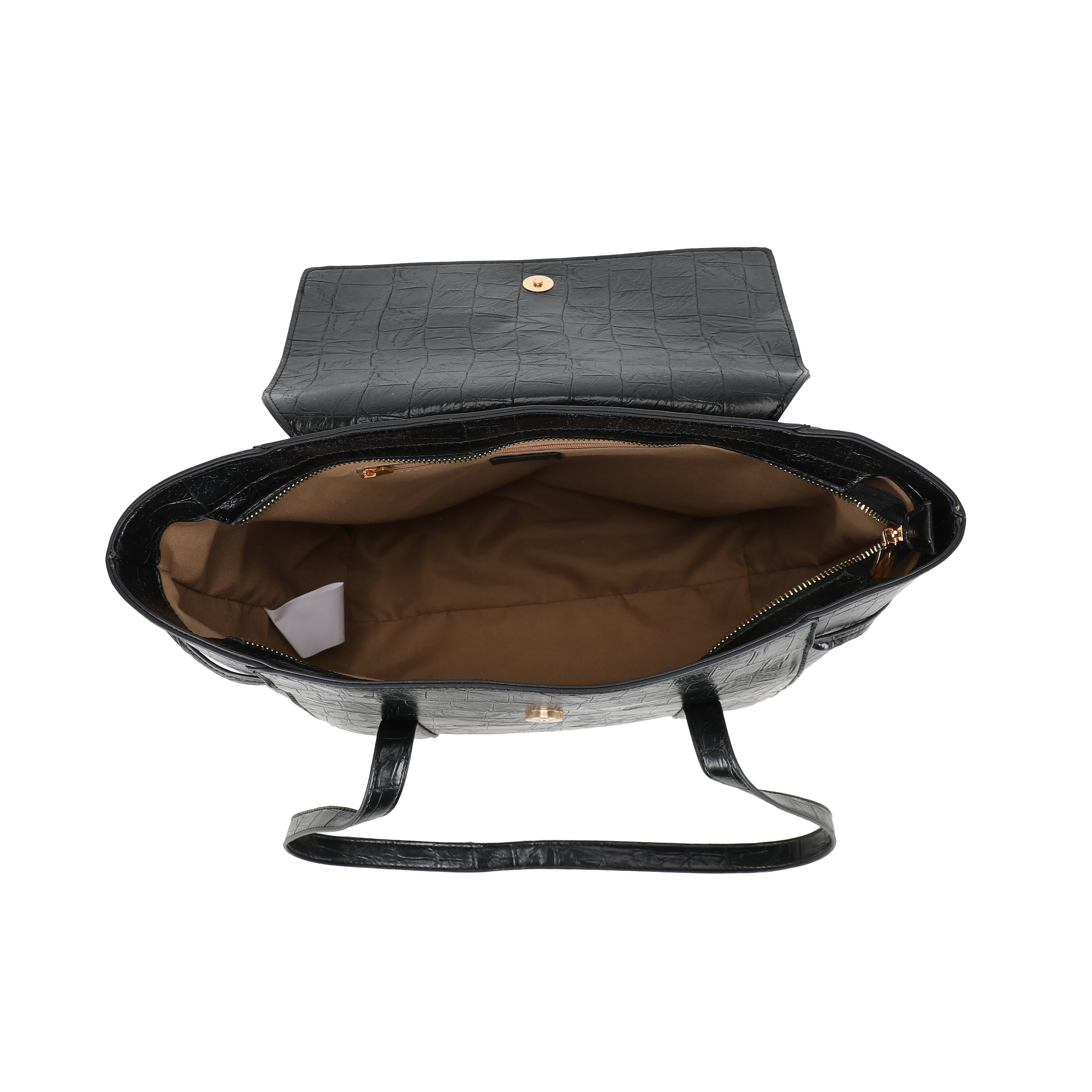 Ulrika Design Tote Croco svart