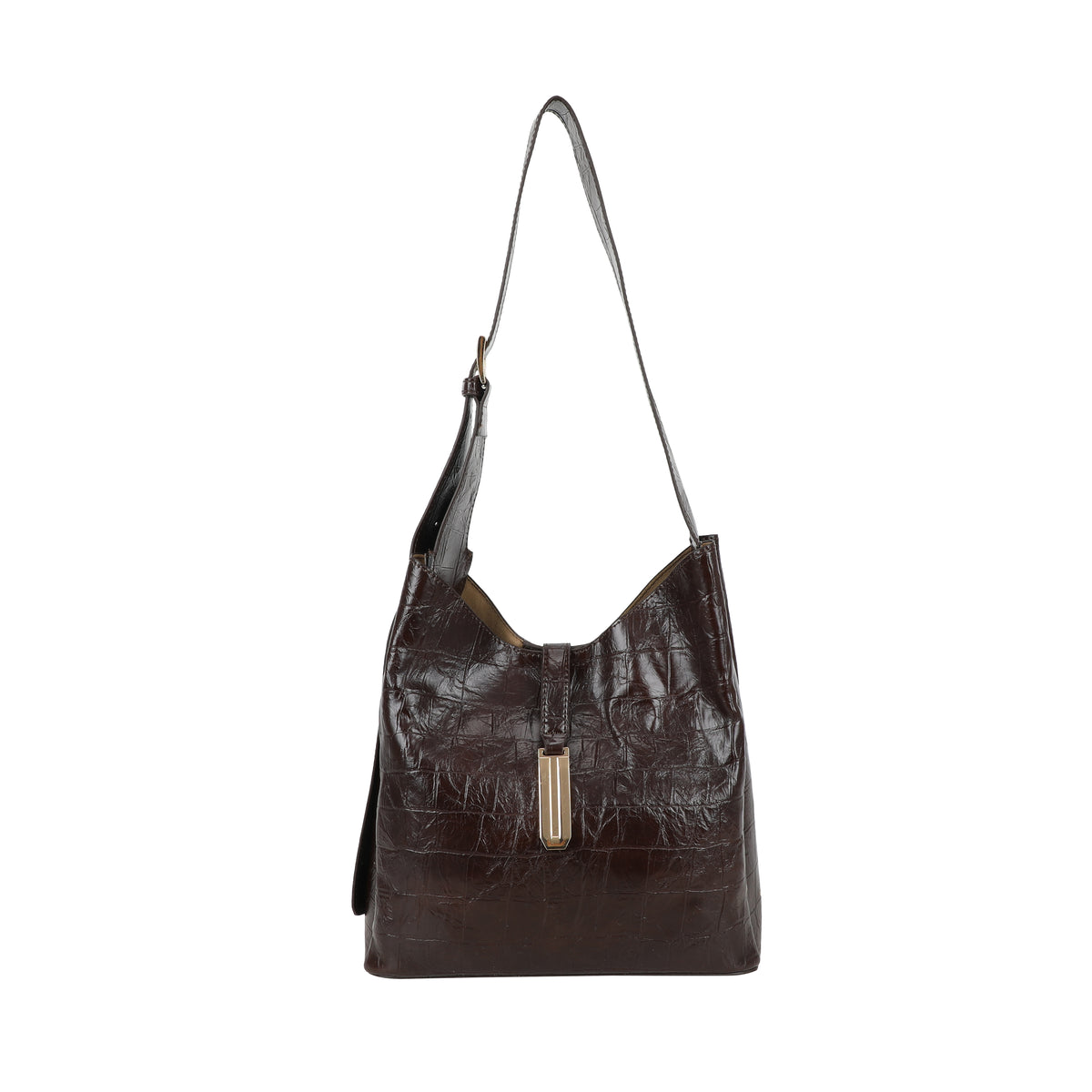 Ulrika Design Bucketbag Croco brun