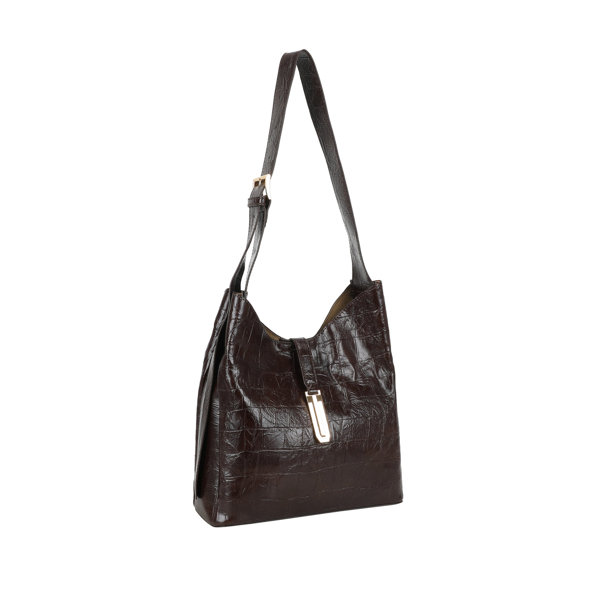 Ulrika Design Bucketbag Croco brun