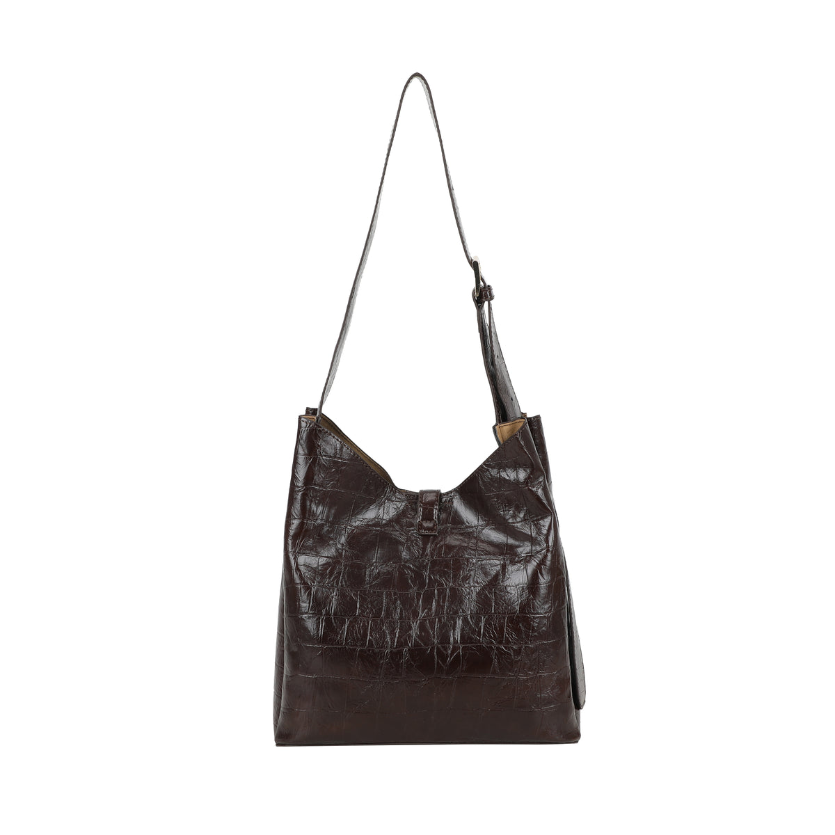 Ulrika Design Bucketbag Croco brun