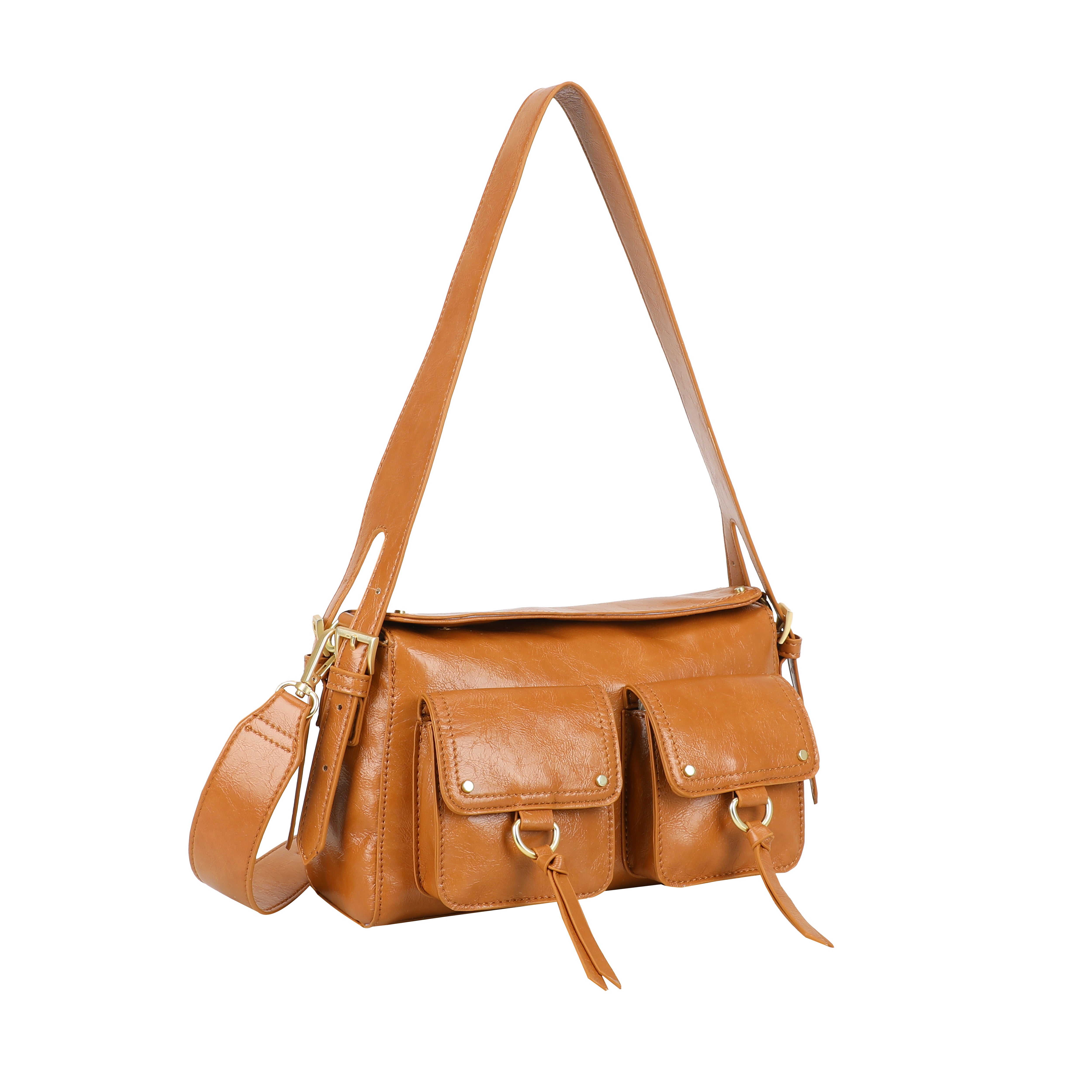 Ulrika Design Axelväska Shine cognac