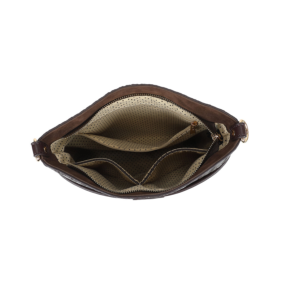 Ulrika Design Crossbody Braid mörkbrun