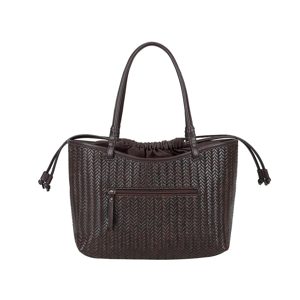 Ulrika Design Totebag Braid mörkbrun