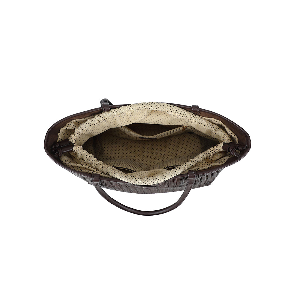 Ulrika Design Totebag Braid mörkbrun